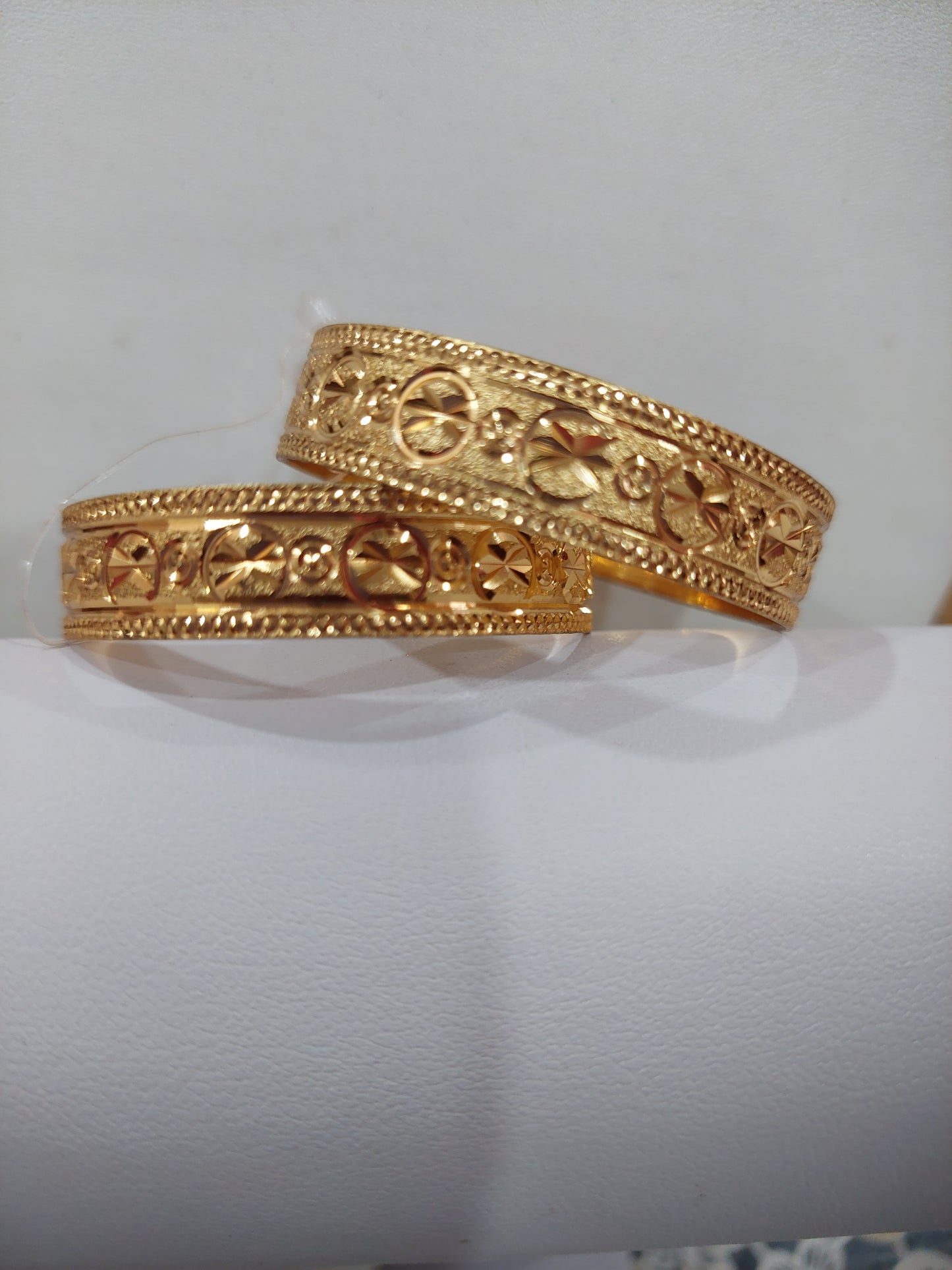 1.62 inches circumference code 778g baby size, ( 1 pair of bangles) not 916 gold