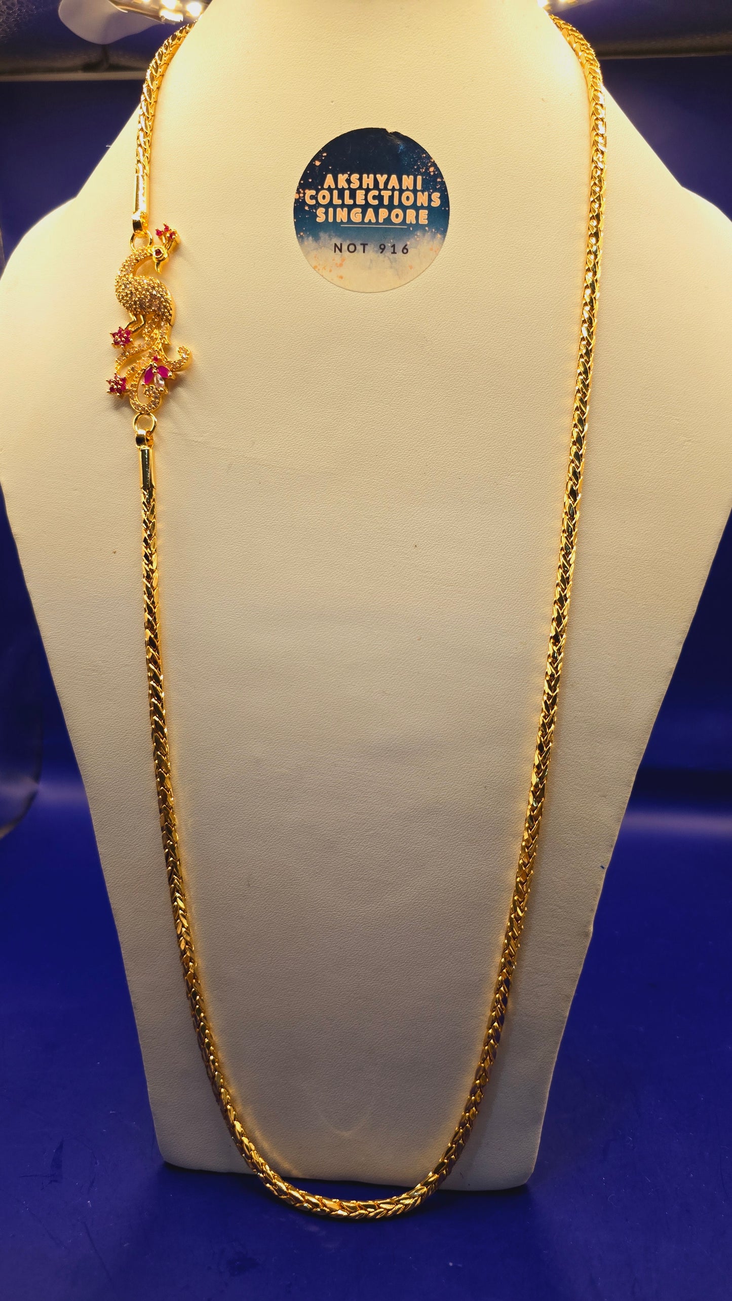 1 layer mugappu chain. 30 inches .6 pawn thickness. Function wear. Code 9865