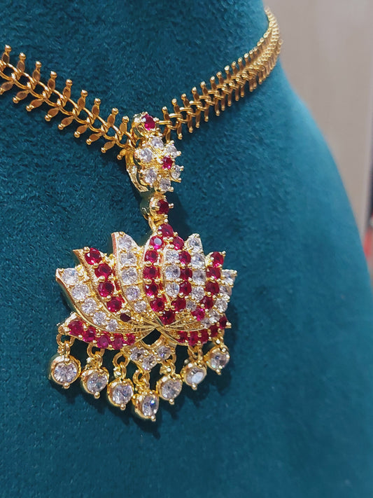 Lotus aatil removable with puran chain. Not 916 gold