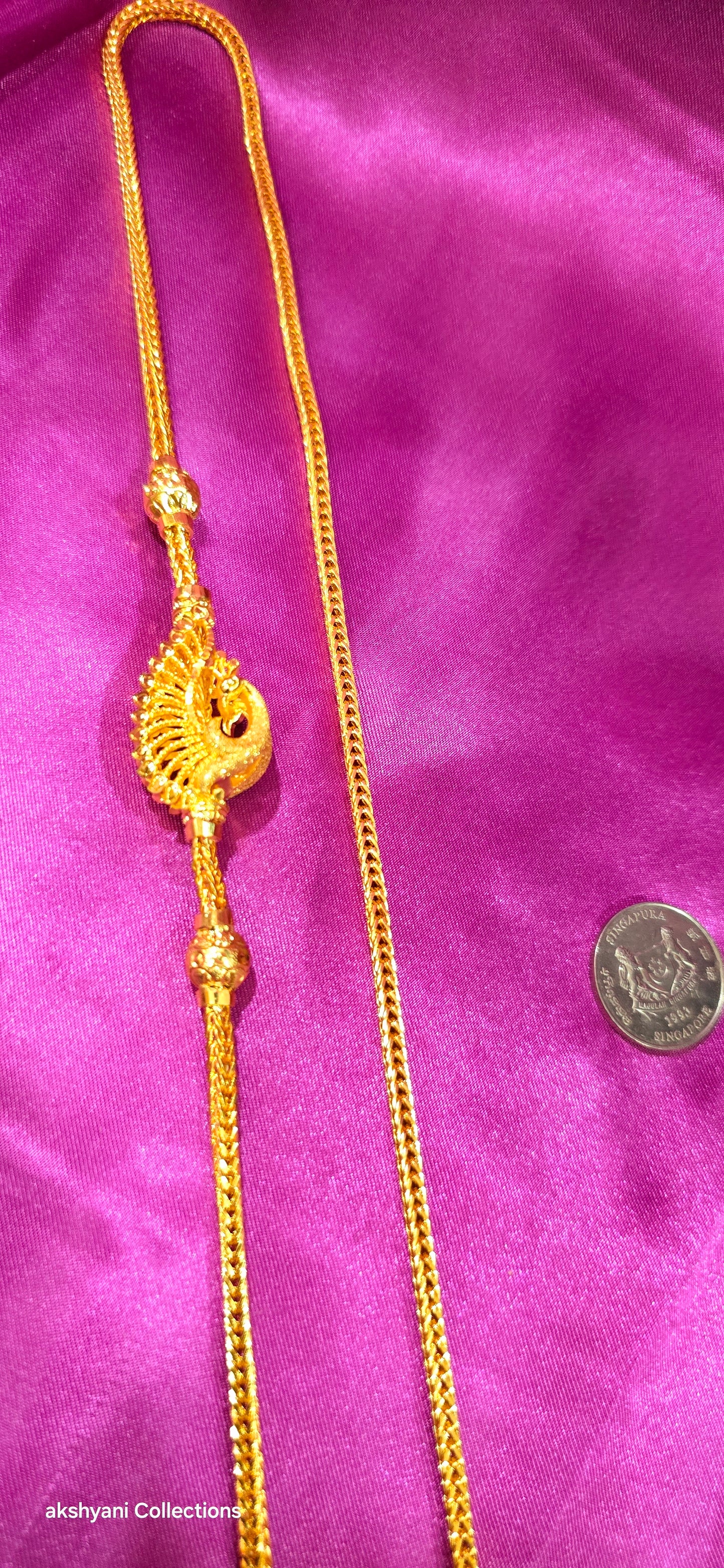 Codec665r ( 4 pawn) thickness thalikodi . Daily wear. Not 916 gold. Box type