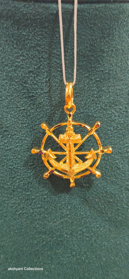 Anchor locket .Not 916 gold. Size 1.3 inches