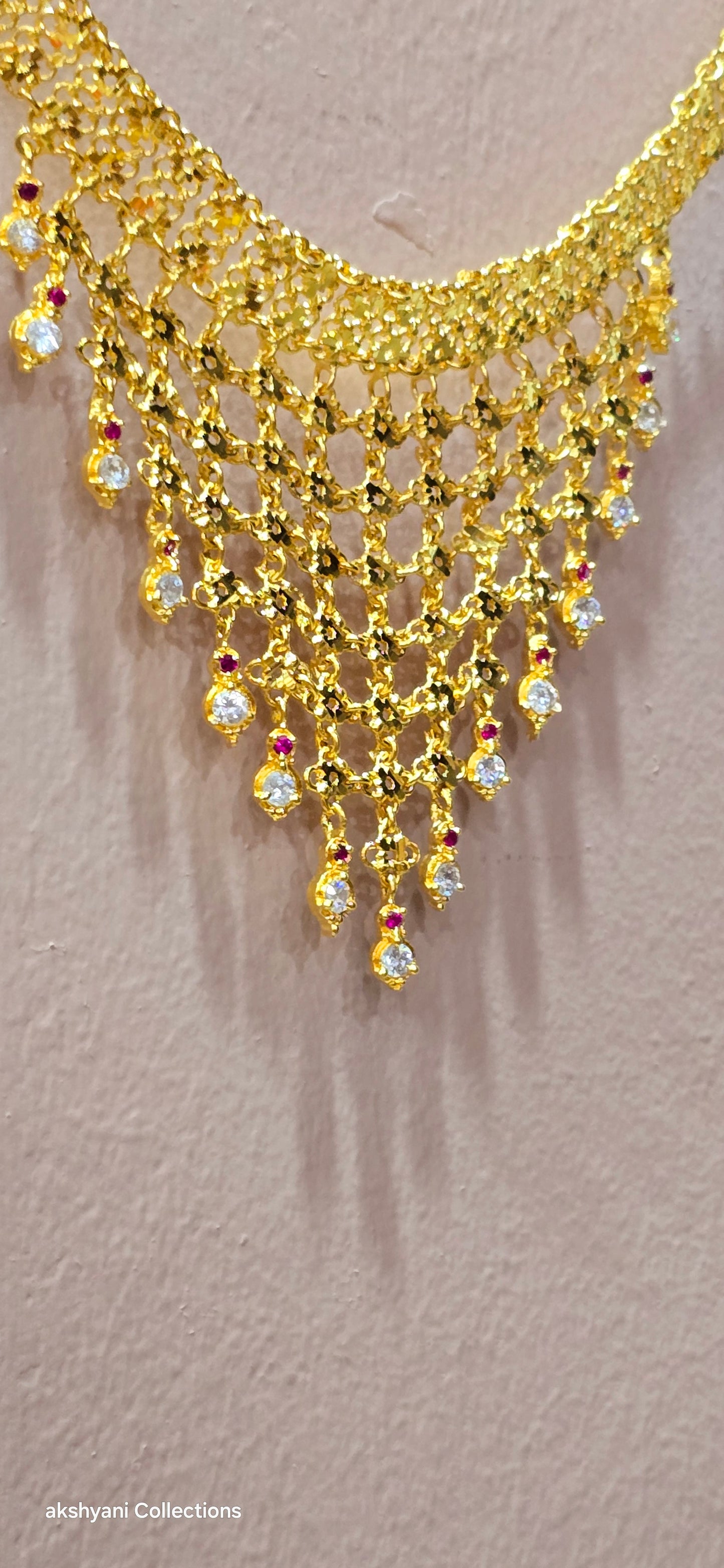 Choker set. Not 916 gold. Length up to 18 inches ( adjustable rings)