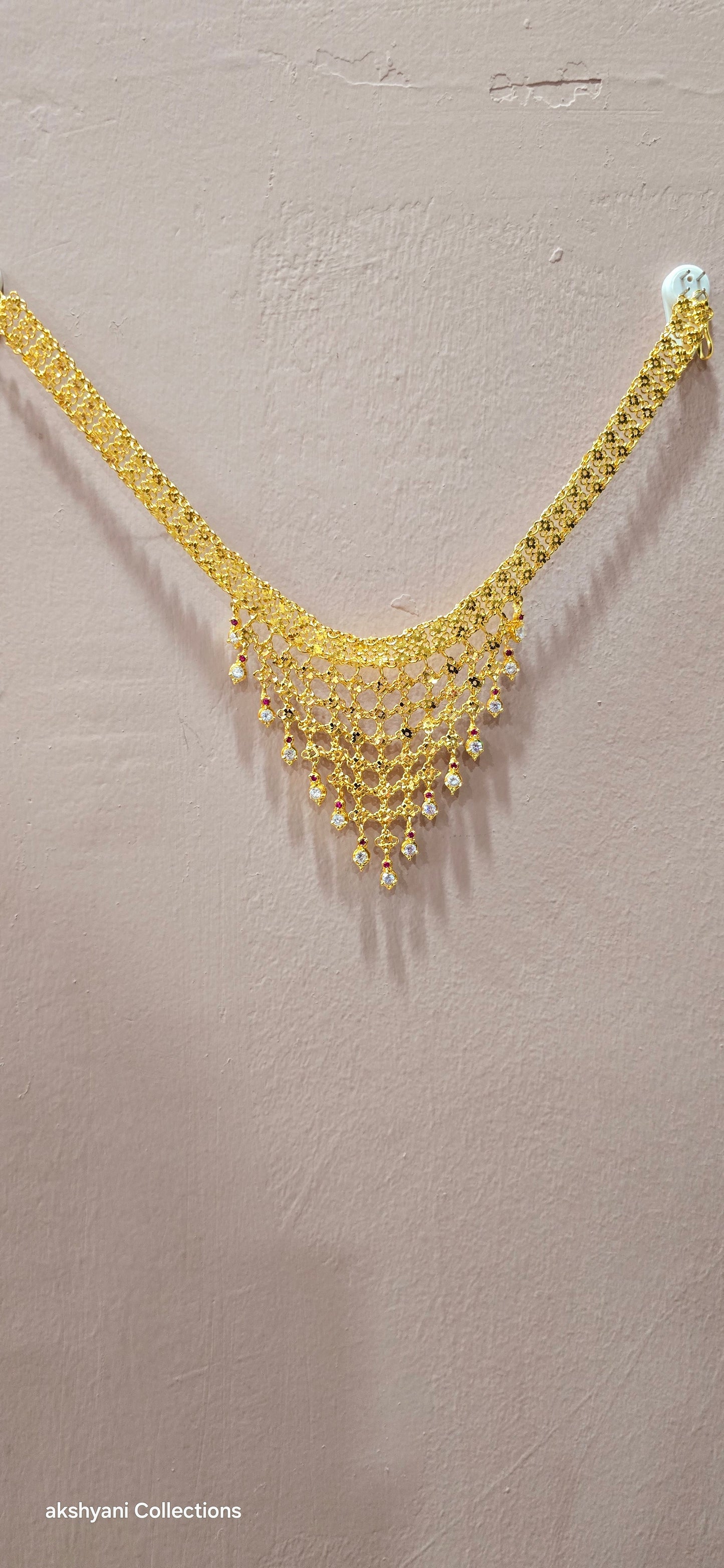 Choker set. Not 916 gold. Length up to 18 inches ( adjustable rings)