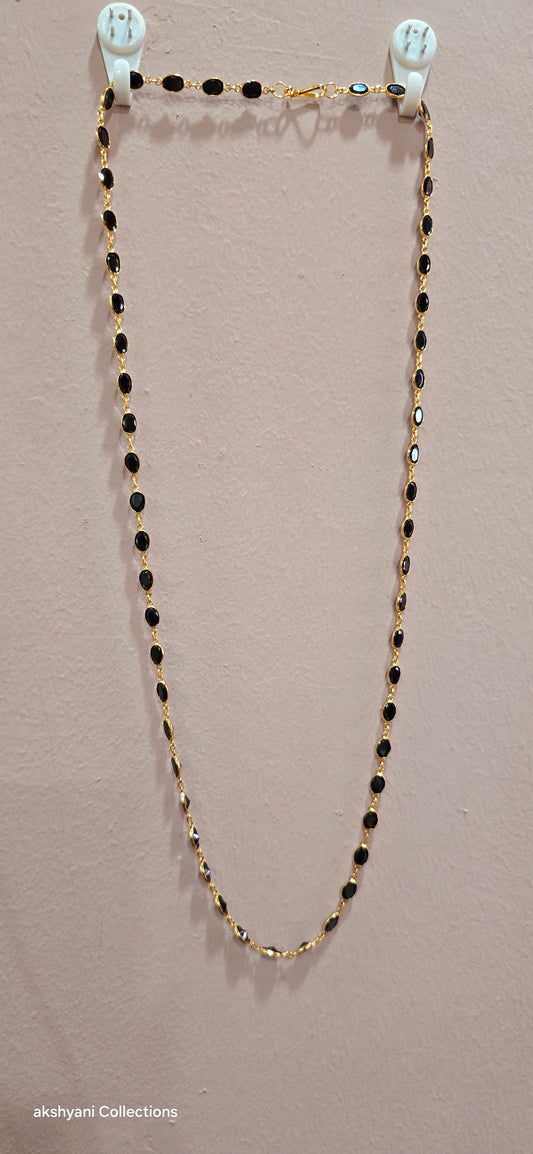 Black faucet beads. 30 inches.  Not 916 gold. Functionwear