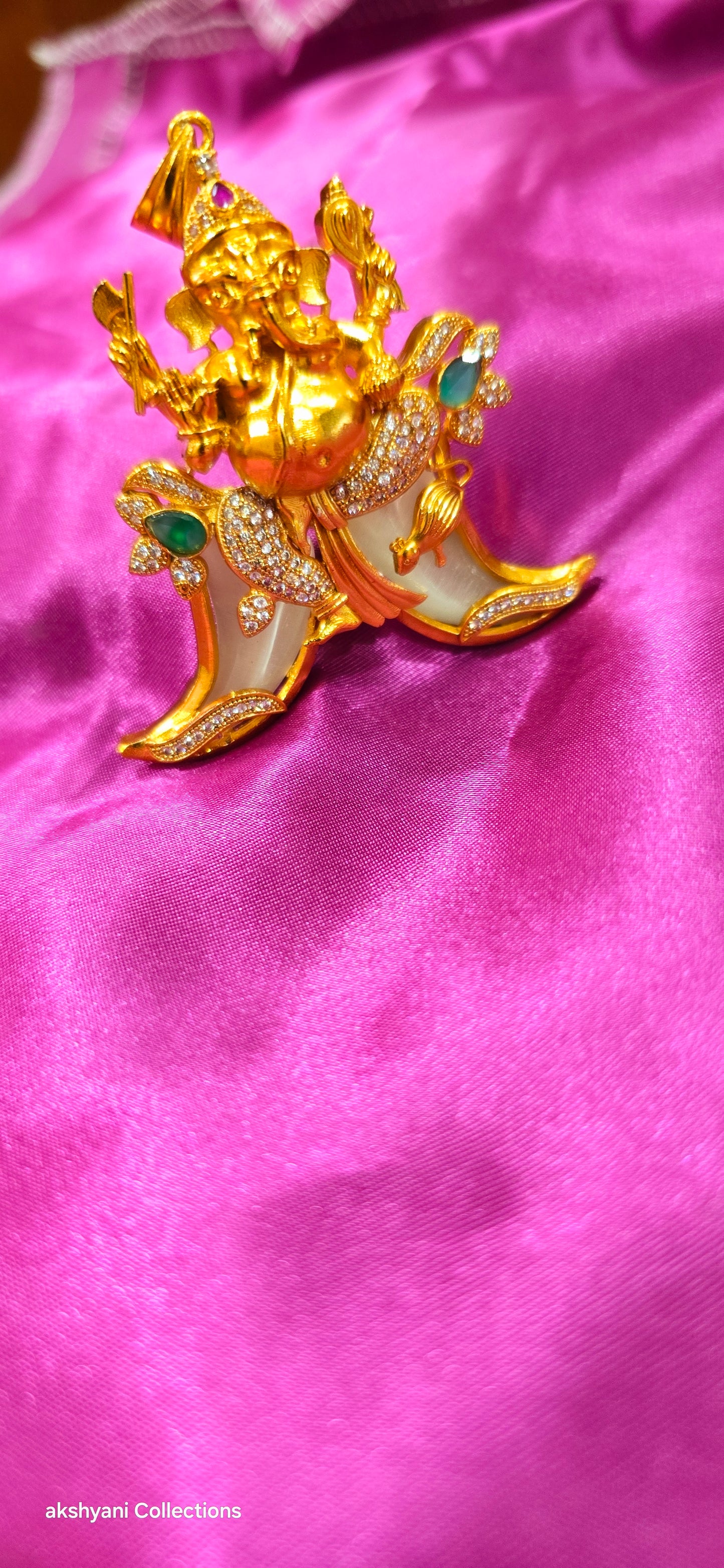 Ganesha faux t nail pendent