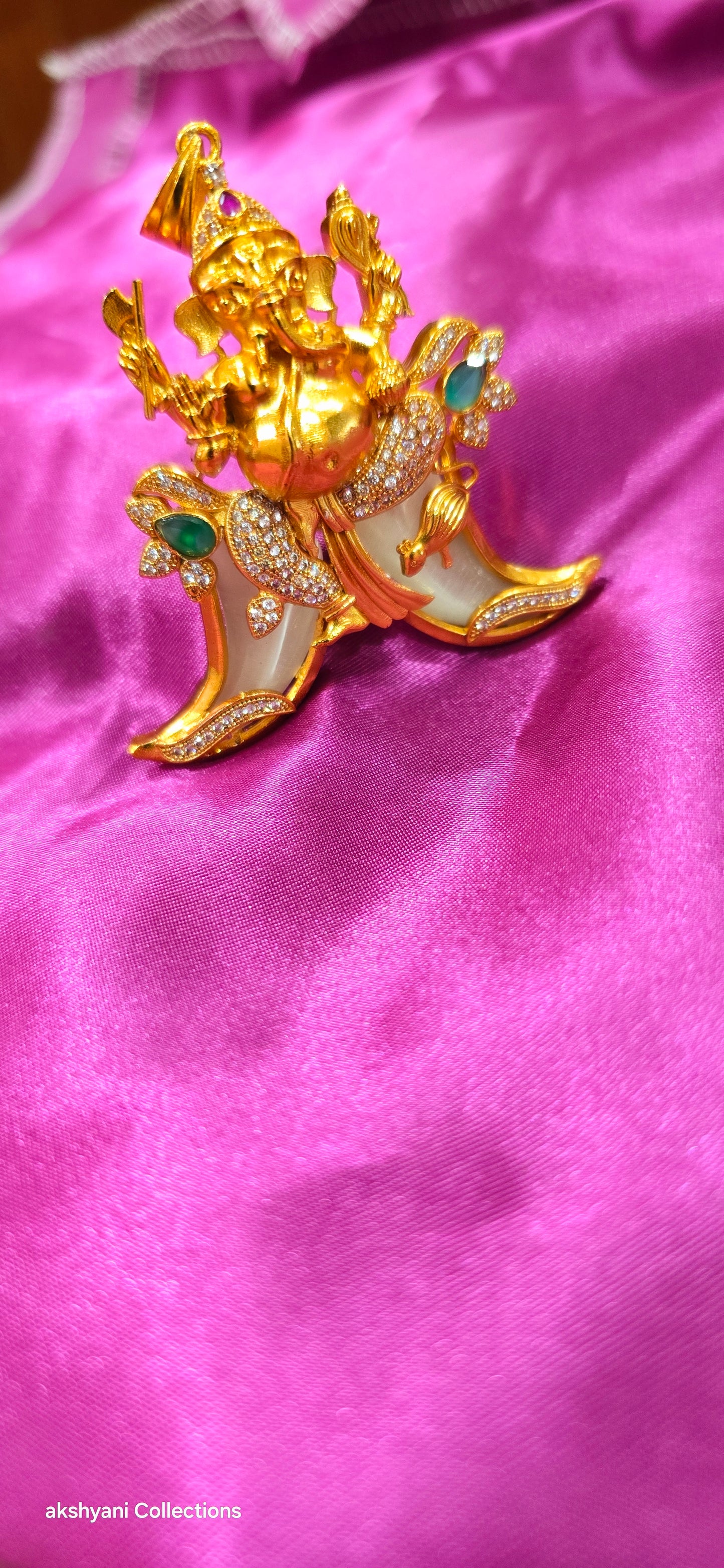 Ganesha faux t nail pendent