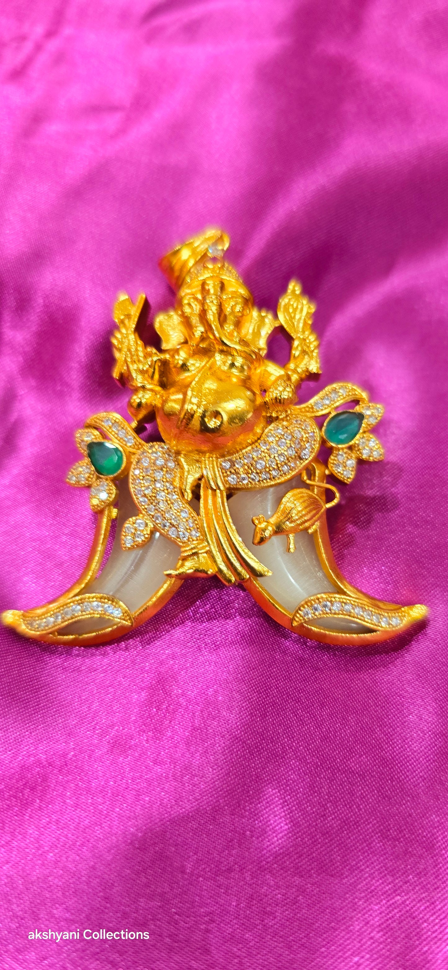 Ganesha faux t nail pendent