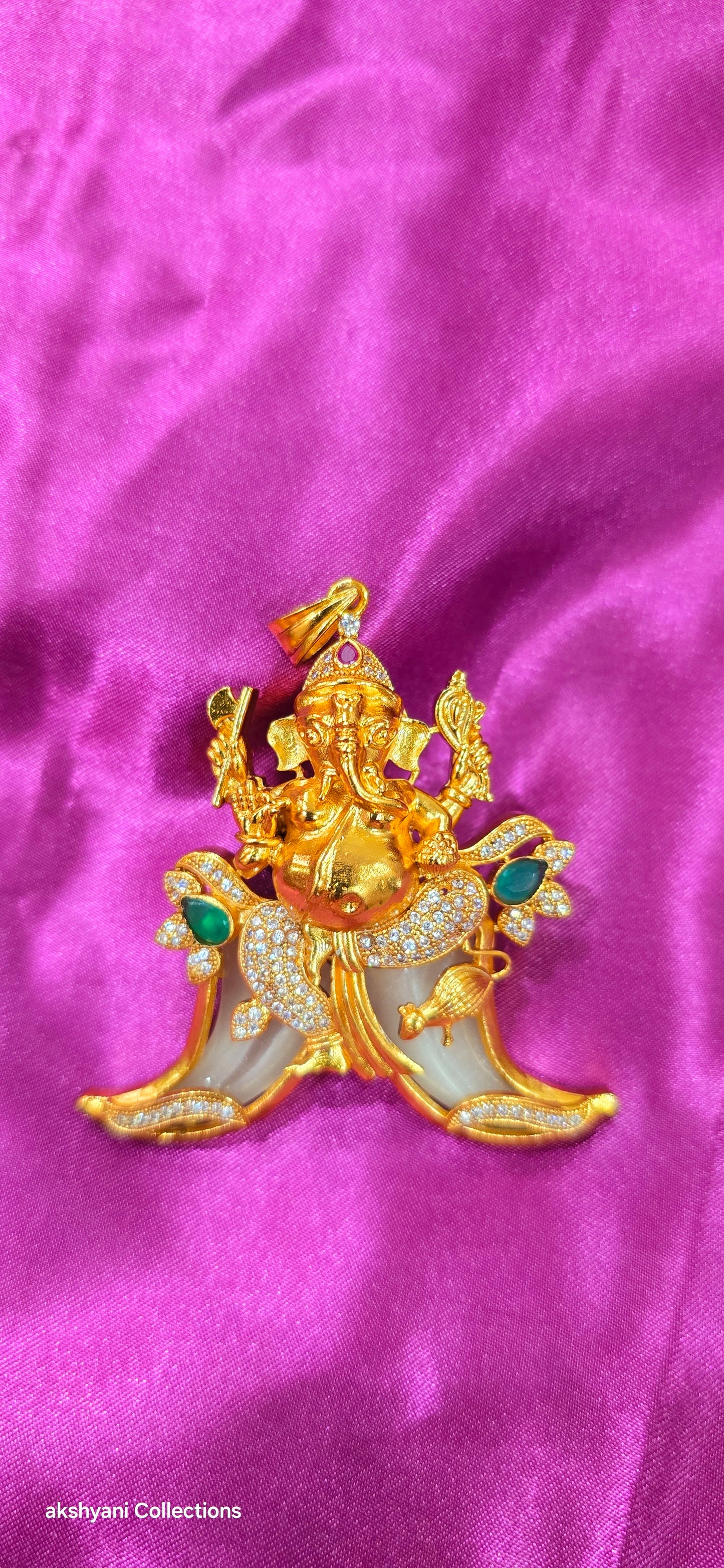 Ganesha faux t nail pendent