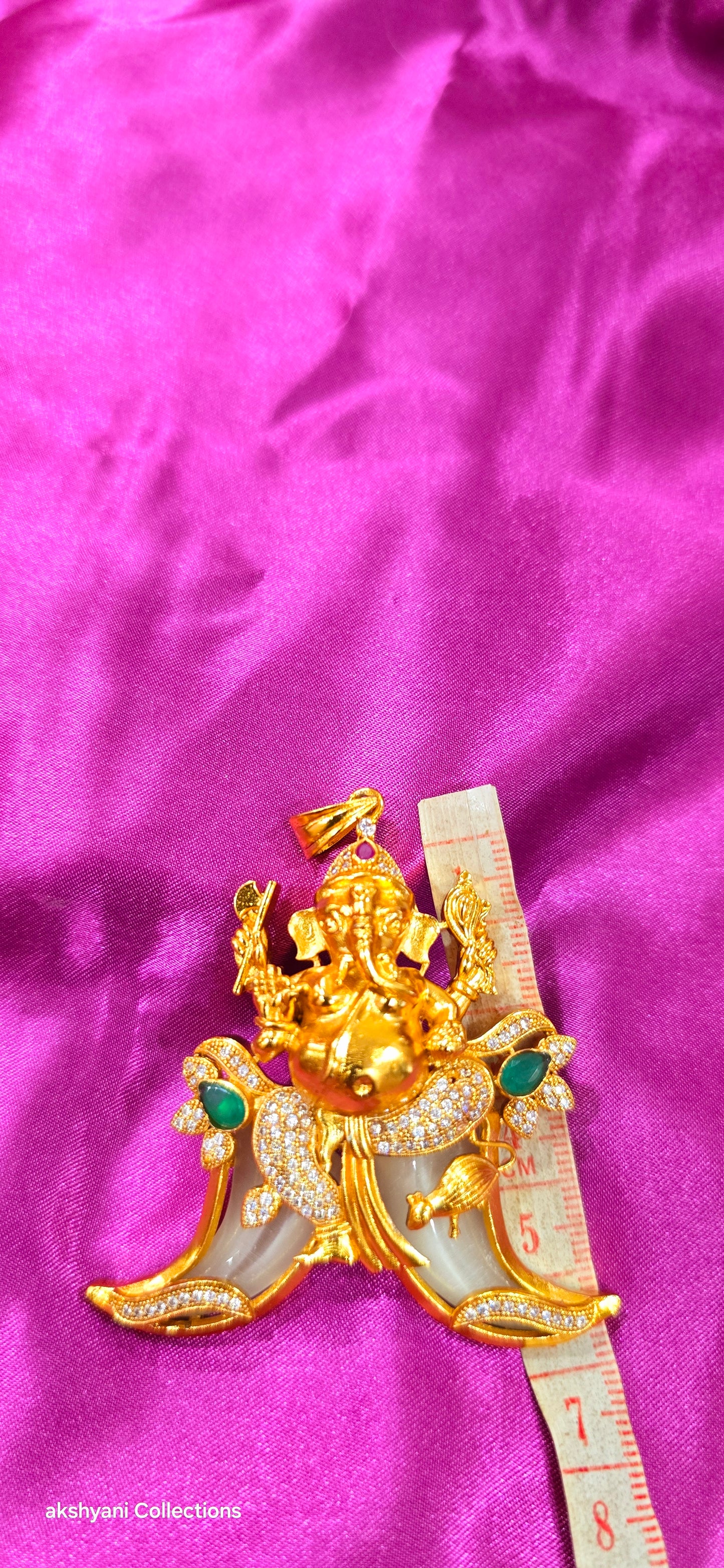 Ganesha faux t nail pendent