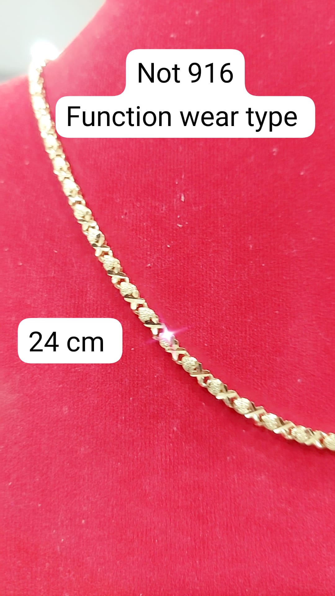 24 cm not 916 gold function wear type chain