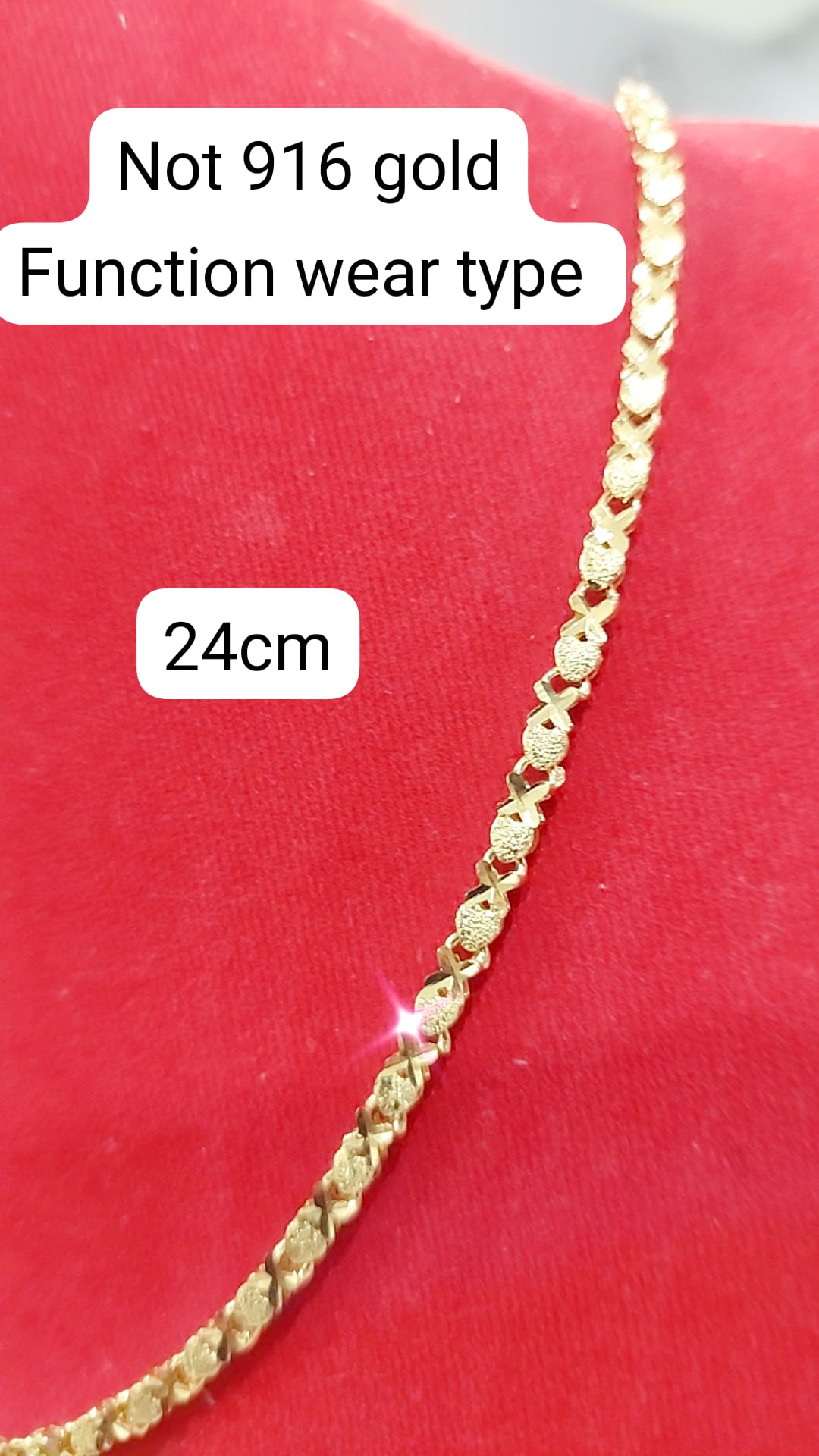 24 cm not 916 gold function wear type chain