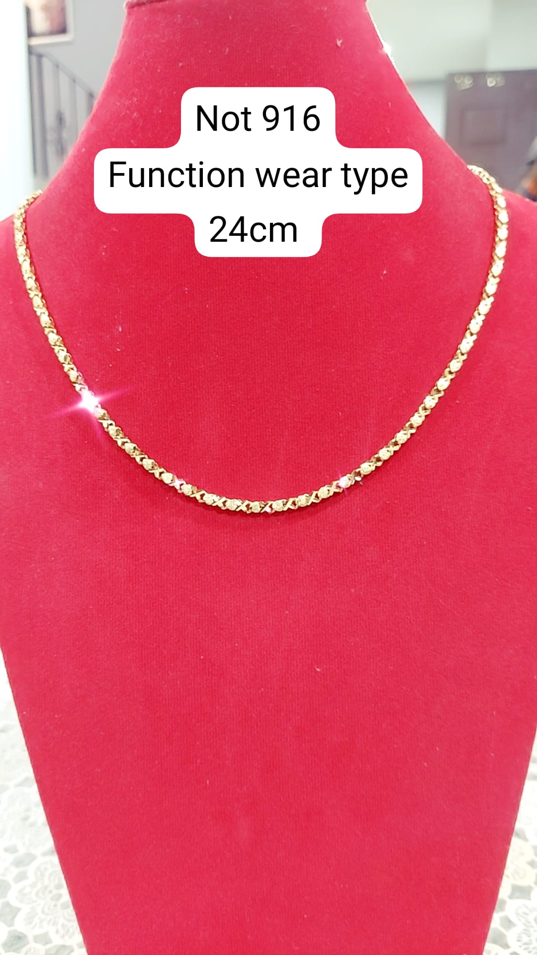 24 cm not 916 gold function wear type chain