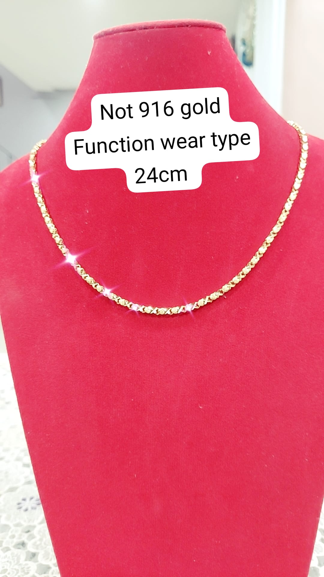 24 cm not 916 gold function wear type chain