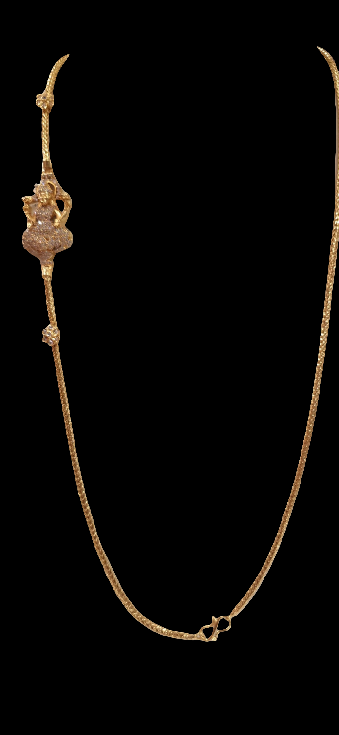 Mahalakshimi brooch function wear type of jewellery. Not 916 gold. Code 666A