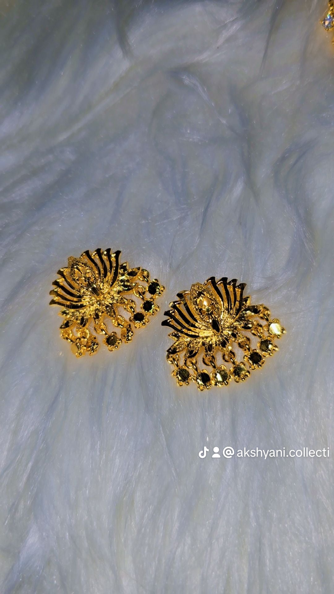 Lotus earrings. Not 916 gold.