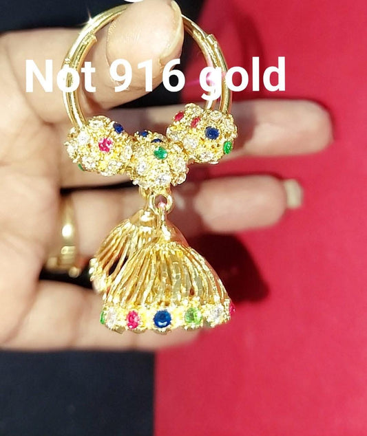 Loop earrings not 916 gold. Code 776