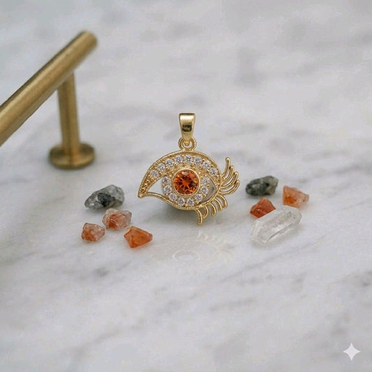 1 inch daily wear evil eye pendent. Not 916 gold. E56