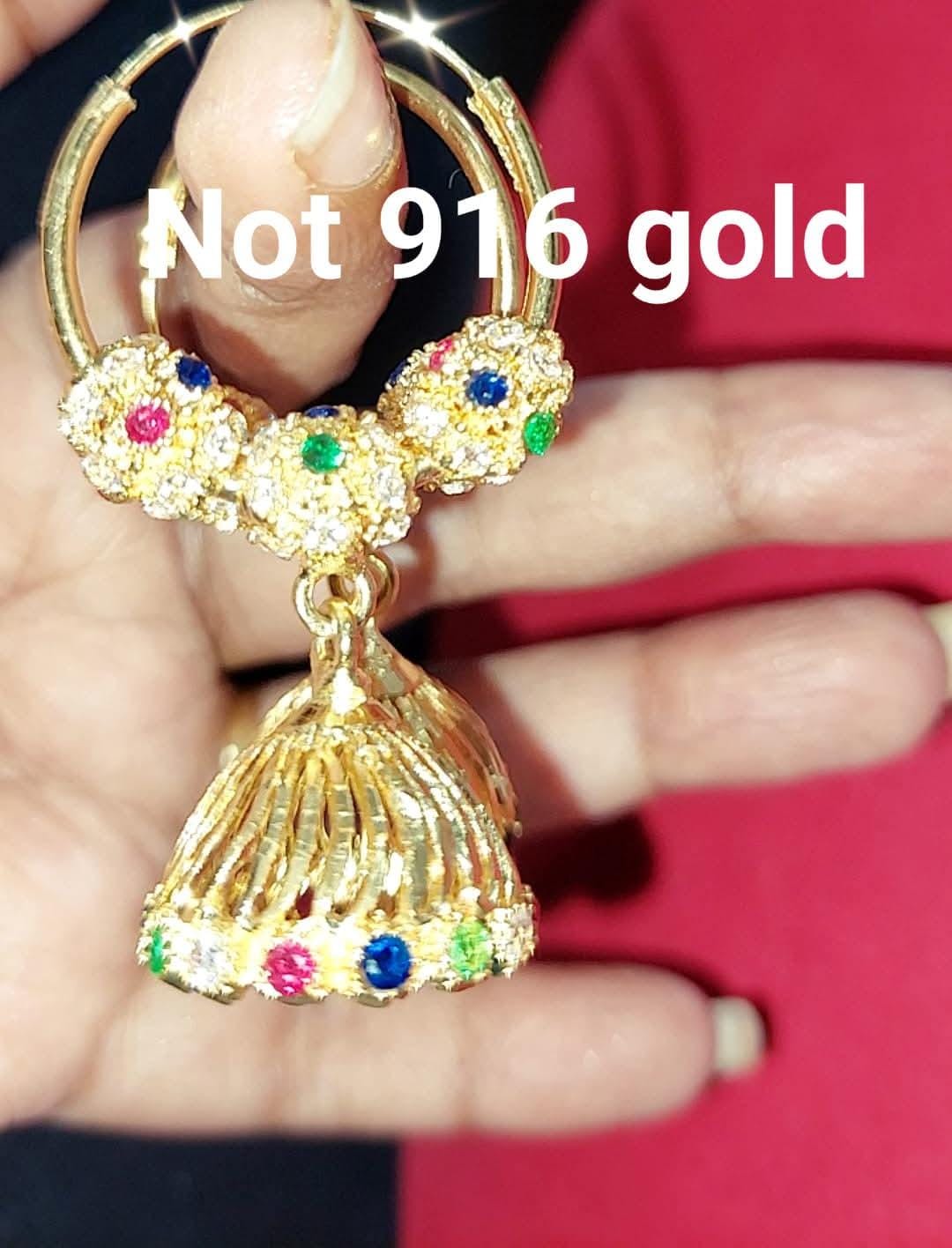 Loop earrings not 916 gold. Code 776