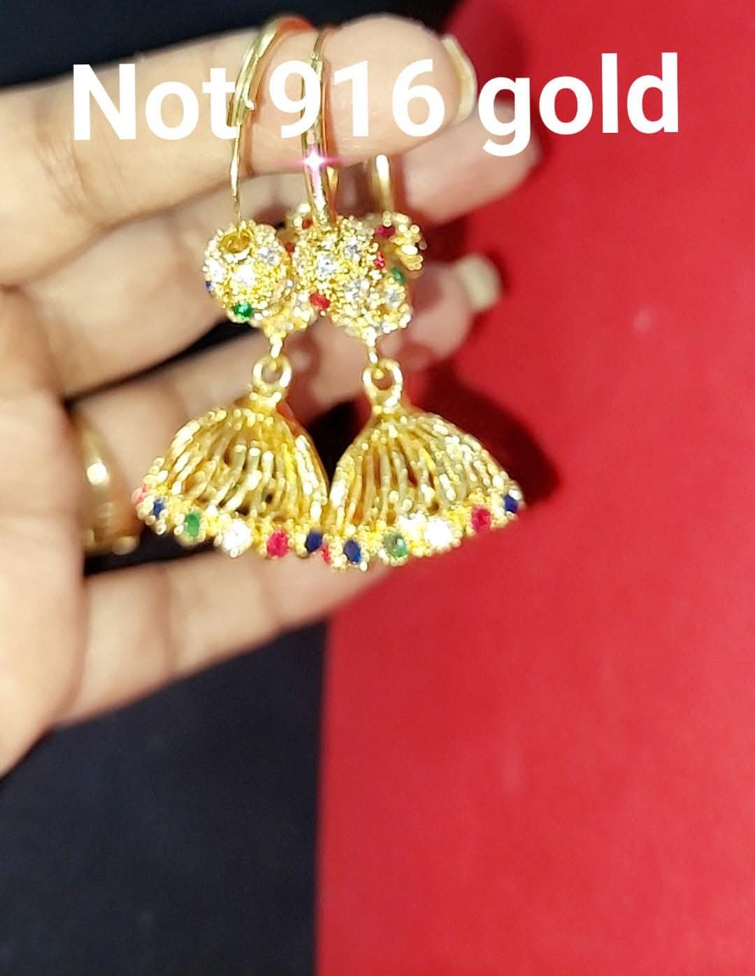 Loop earrings not 916 gold. Code 776