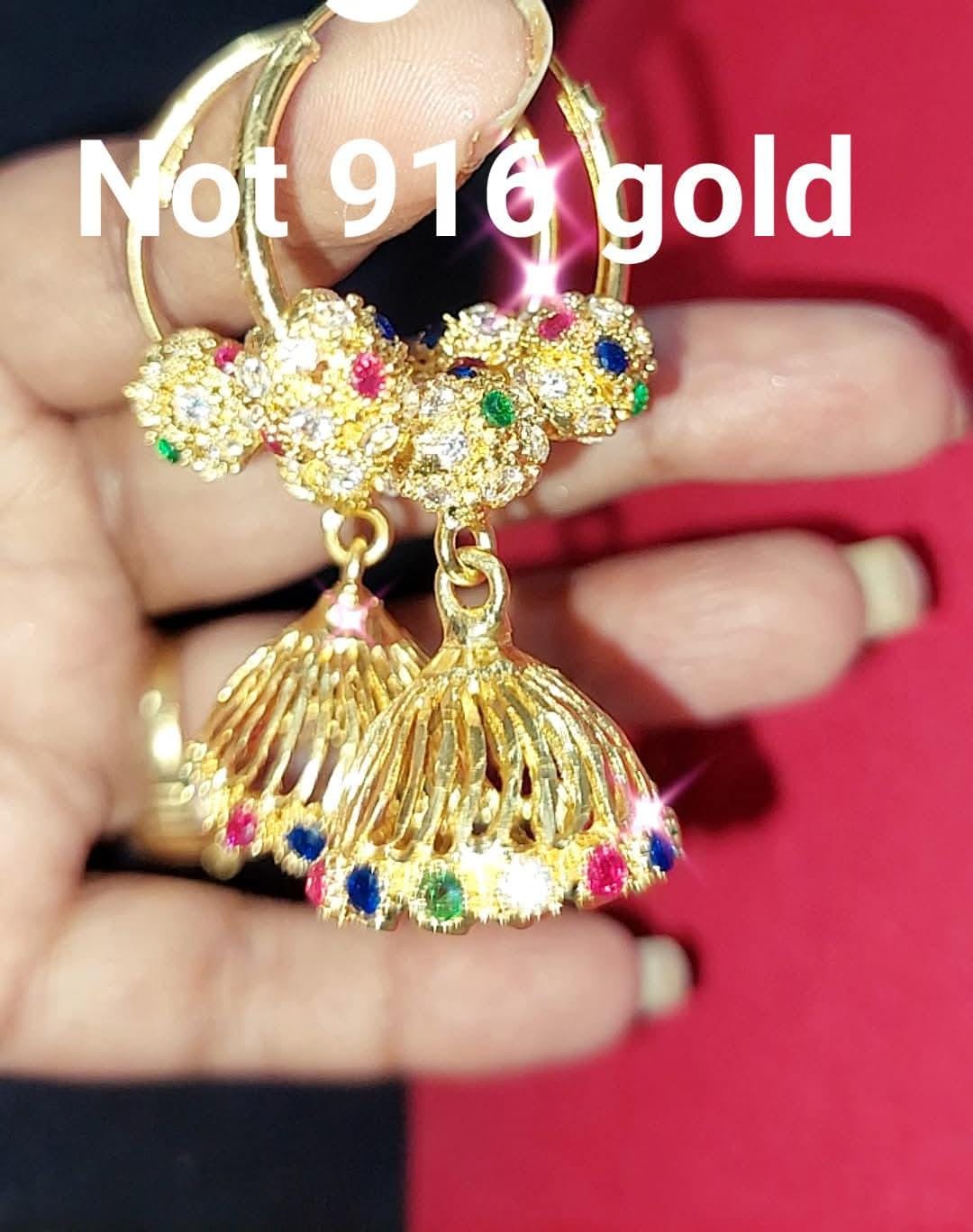 Loop earrings not 916 gold. Code 776