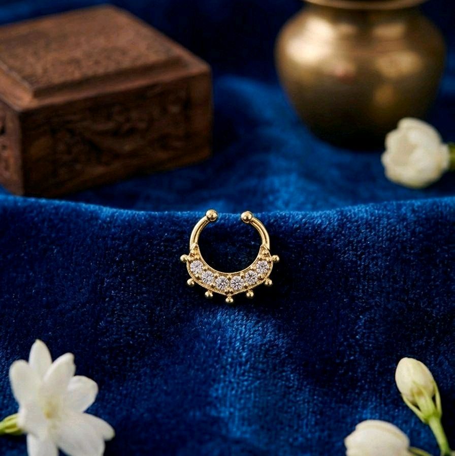 Beauty of a kind. Spectrum nose ring press on type. Hypoallergenic coating