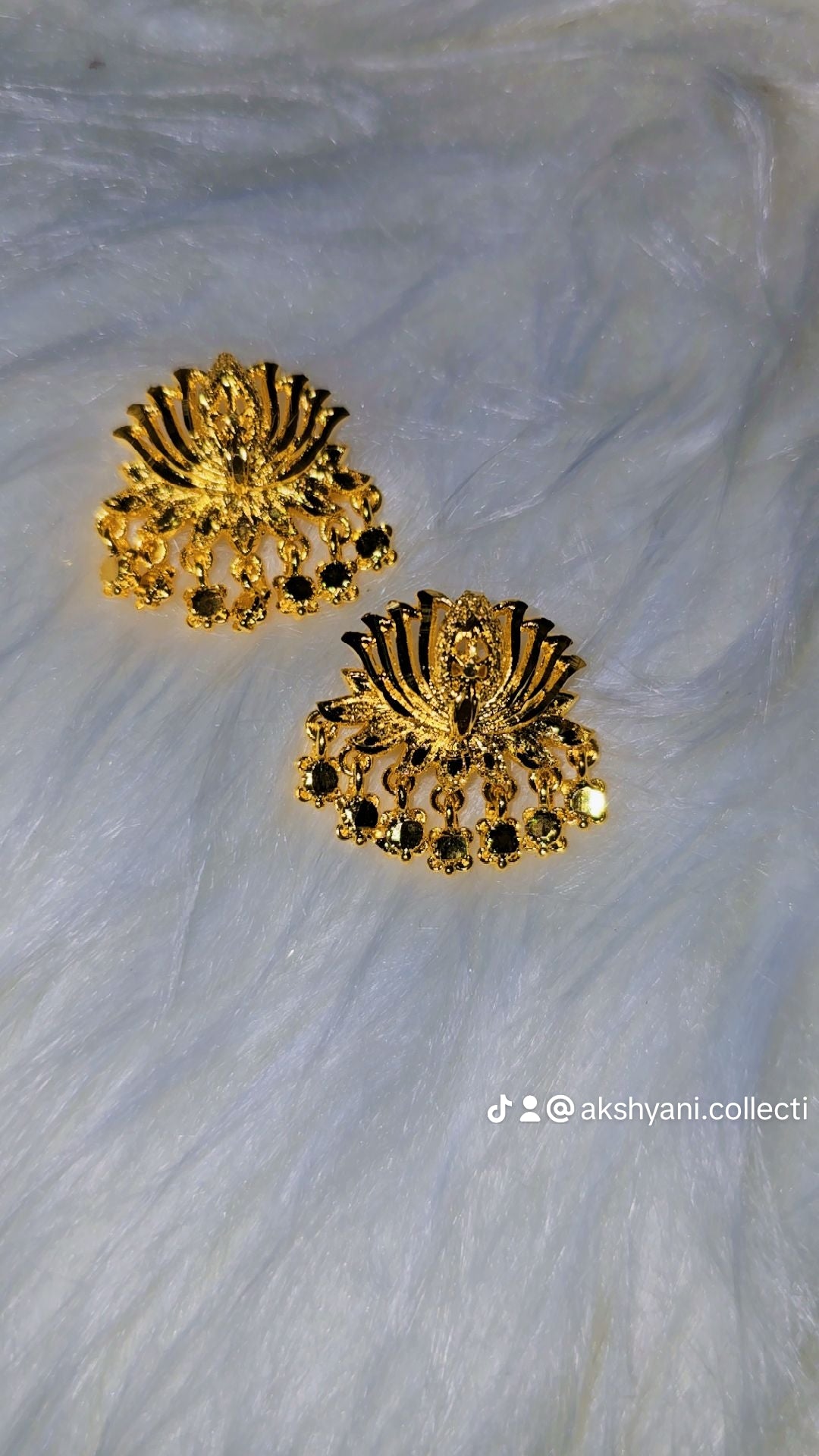 Lotus earrings. Not 916 gold.