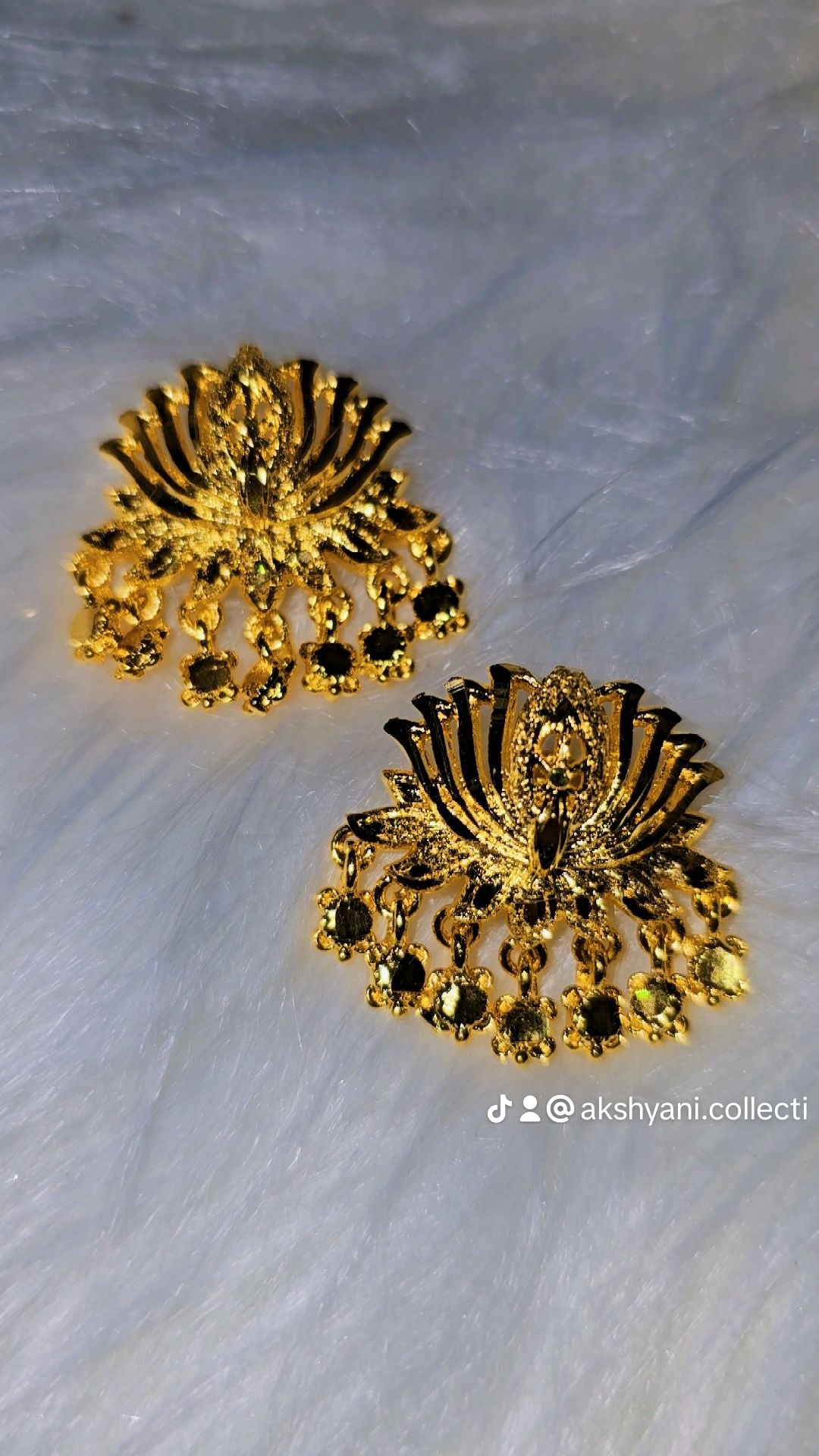 Lotus earrings. Not 916 gold.