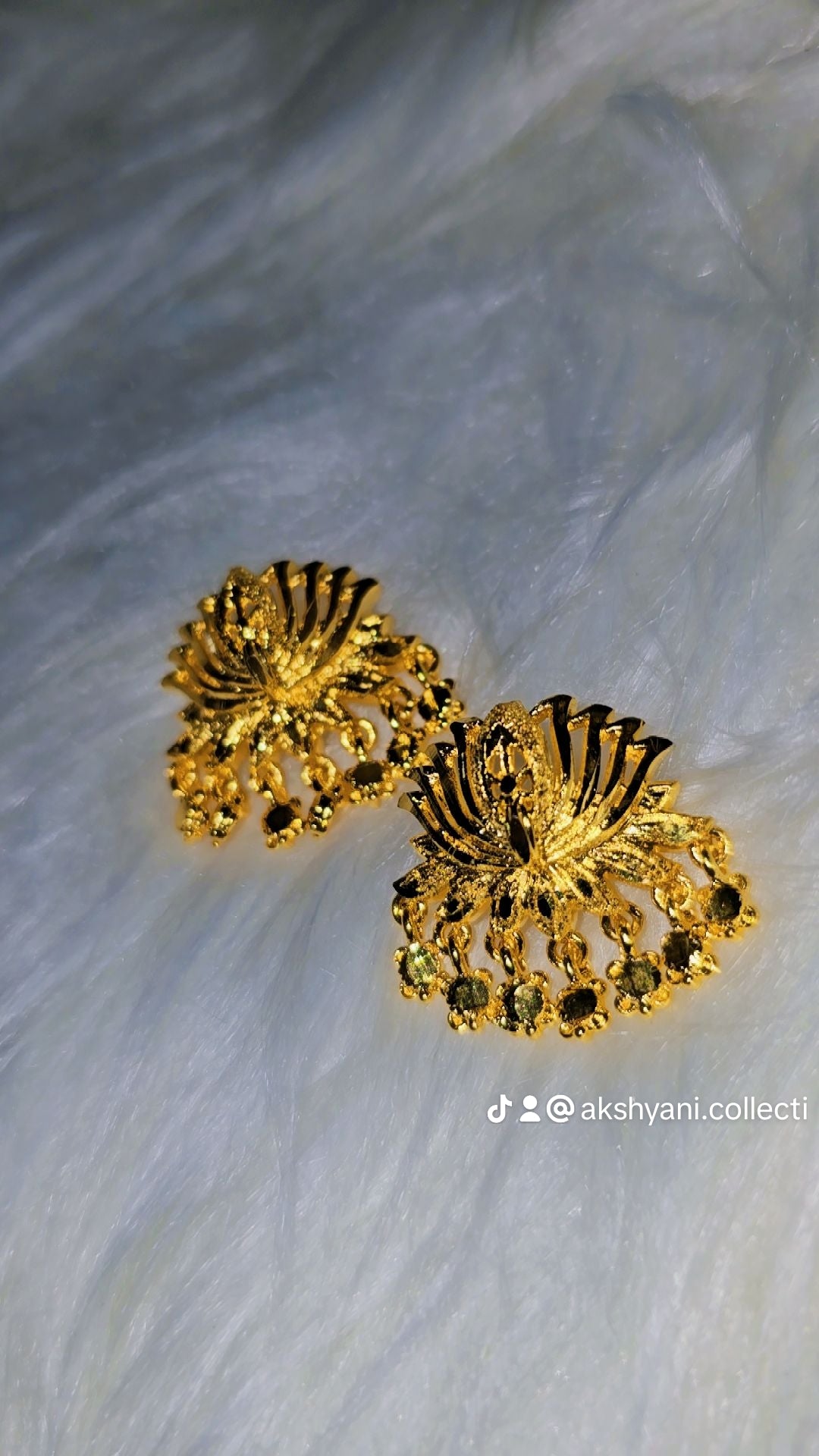 Lotus earrings. Not 916 gold.