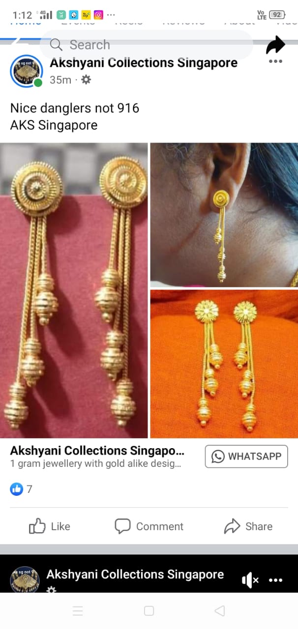 Dangling earrings not 916