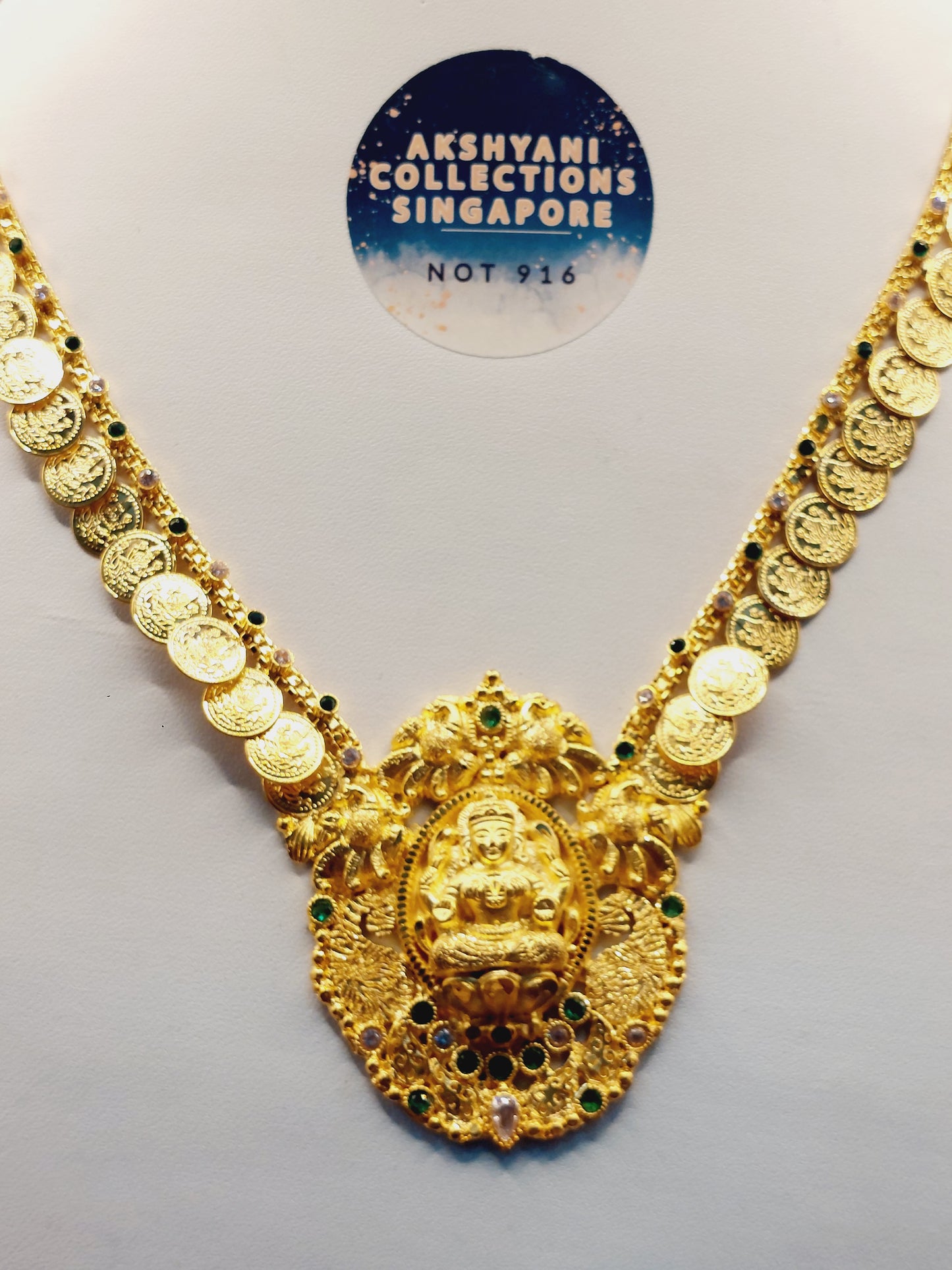 small mahalakhimi kaasu maalai ( not 916 gold)