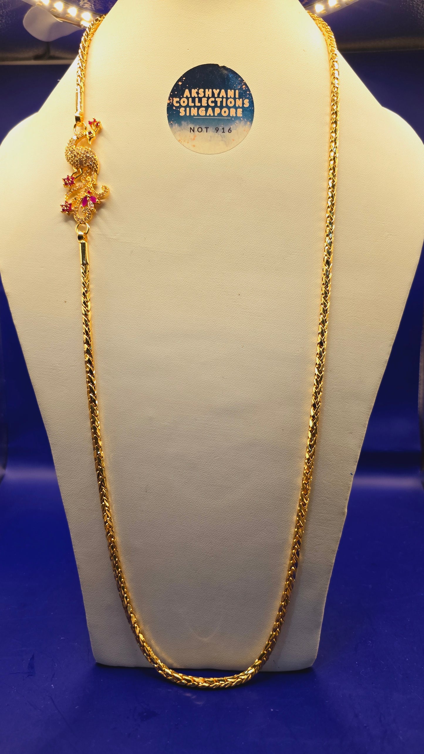 1 layer mugappu chain.  30 inches .6 pawn thickness. Function wear.  Code 9865