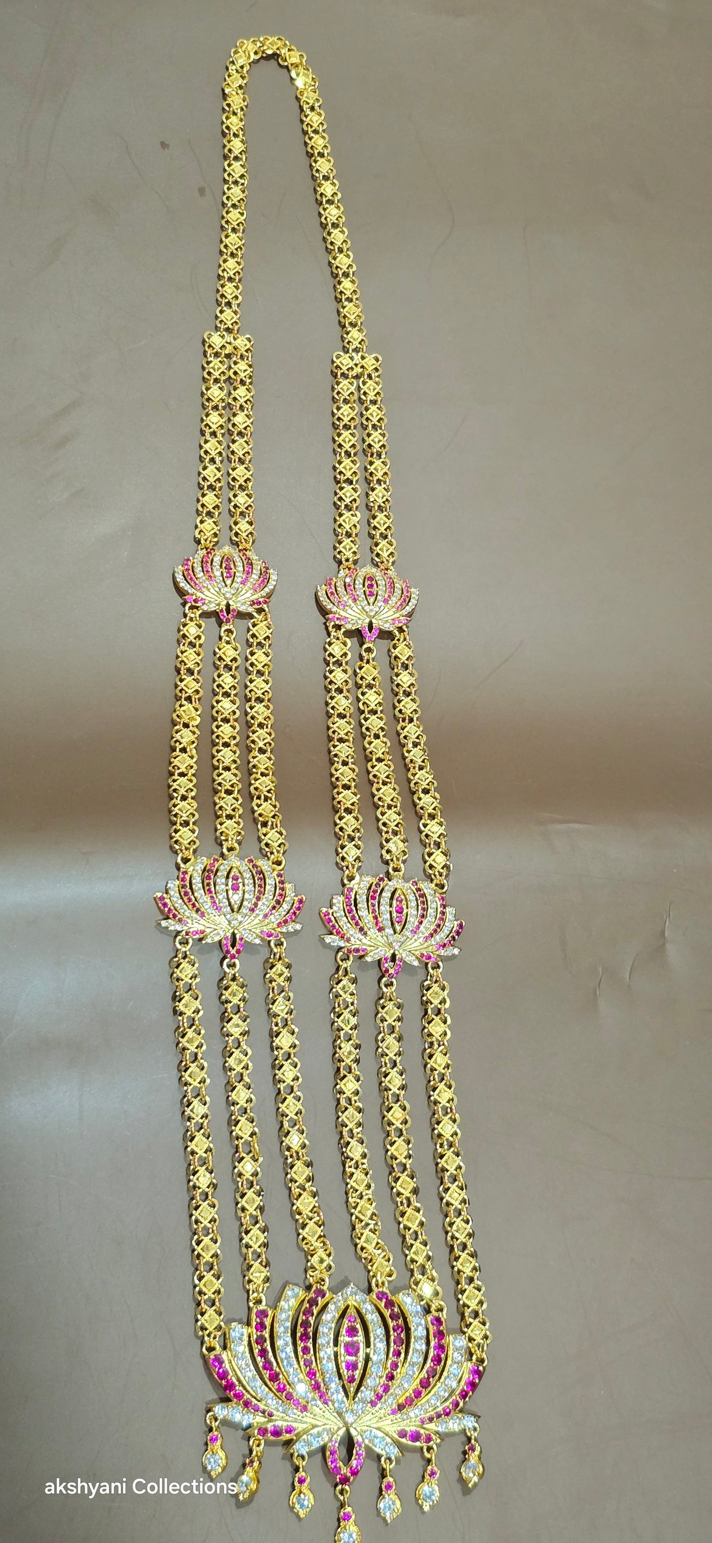 3 layer lotus maalai.  NOT 916 GOLD. CODE 667