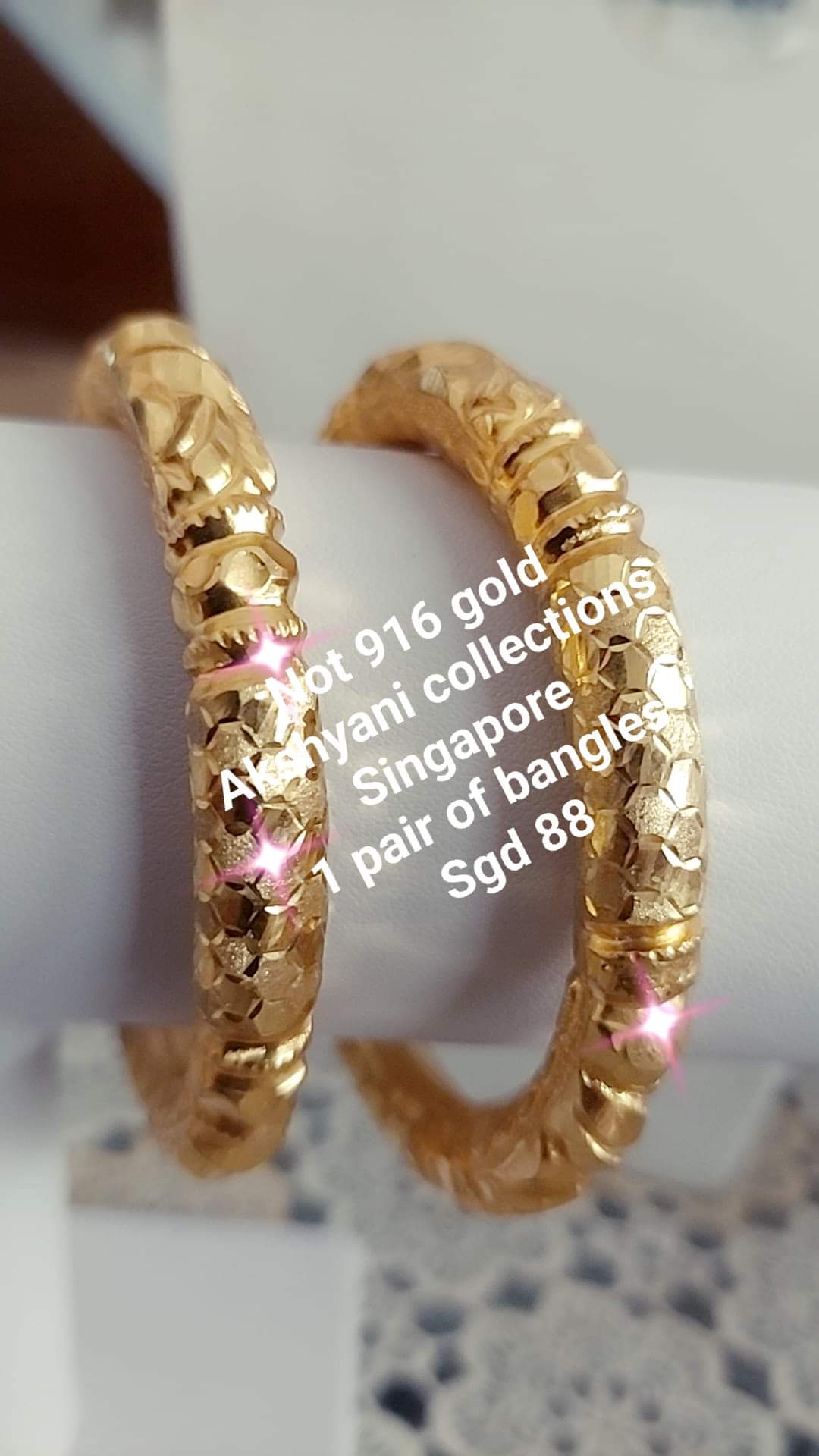 Handmade gold design replicate  bangles not 916 gold