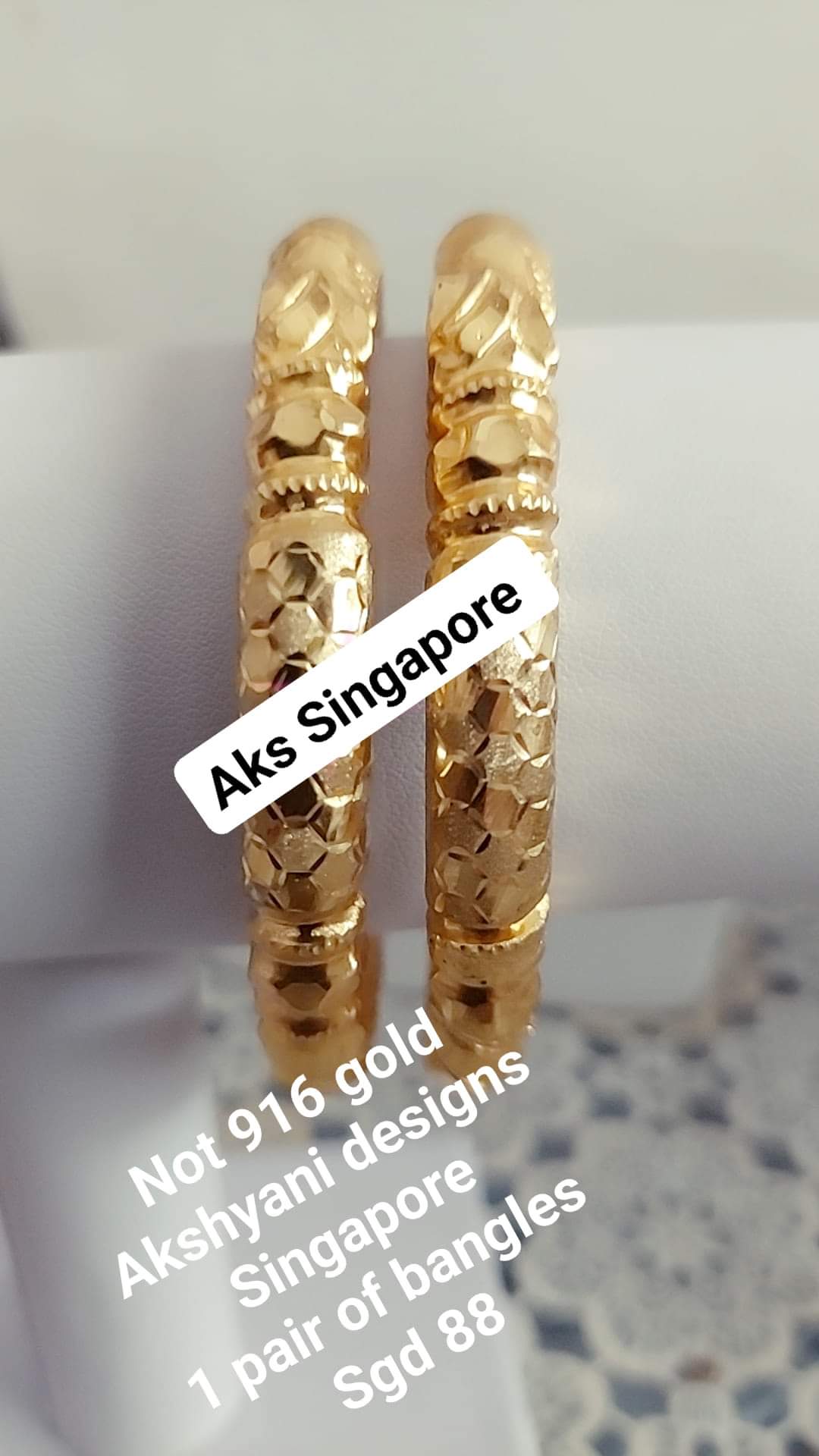 Handmade gold design replicate  bangles not 916 gold