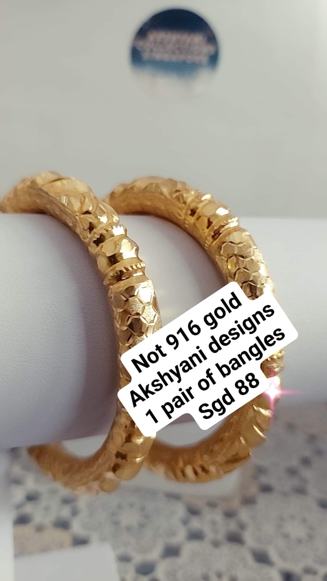 Handmade gold design replicate  bangles not 916 gold