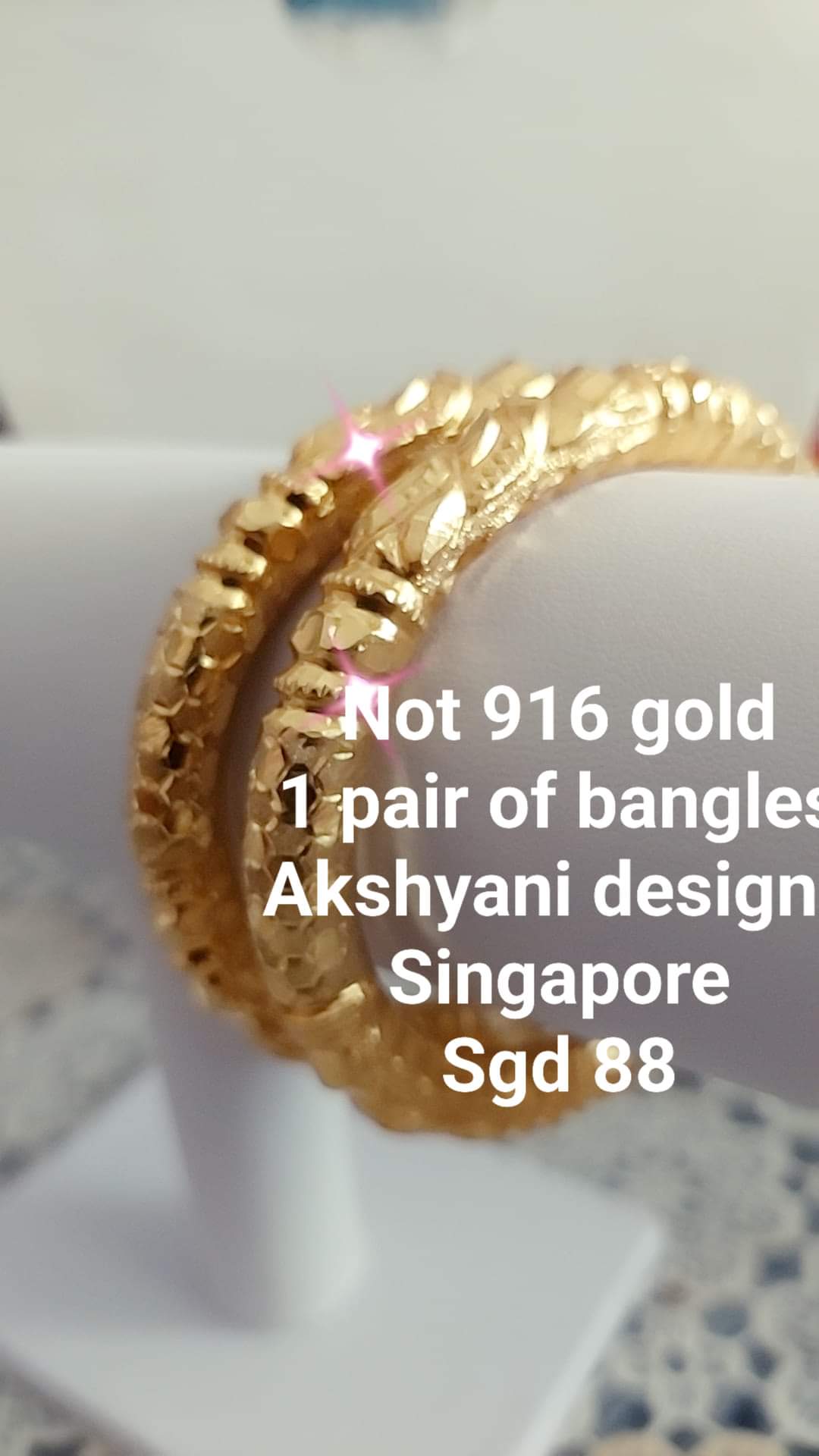 Handmade gold design replicate  bangles not 916 gold