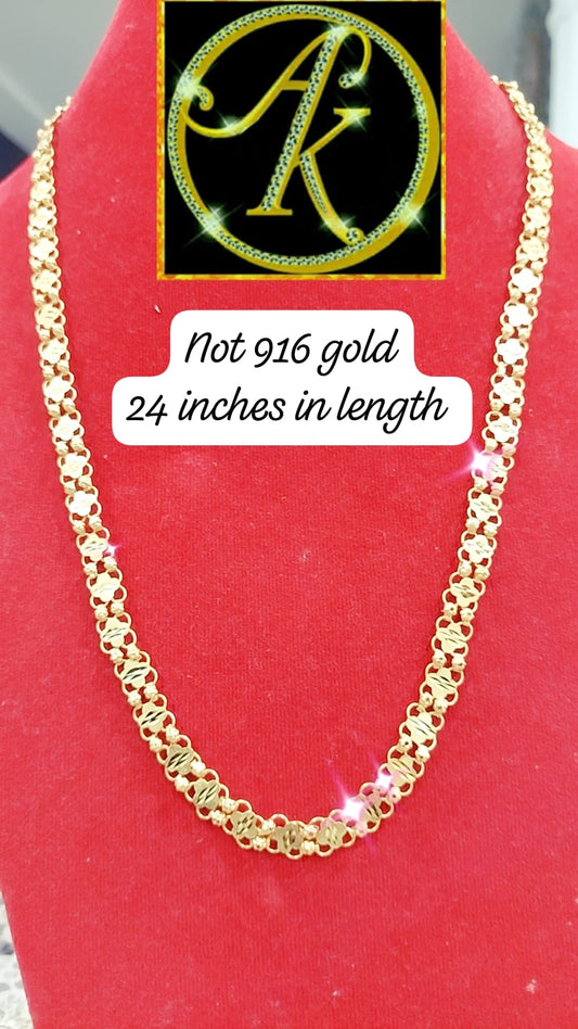 Criss cut chain not 916 gold