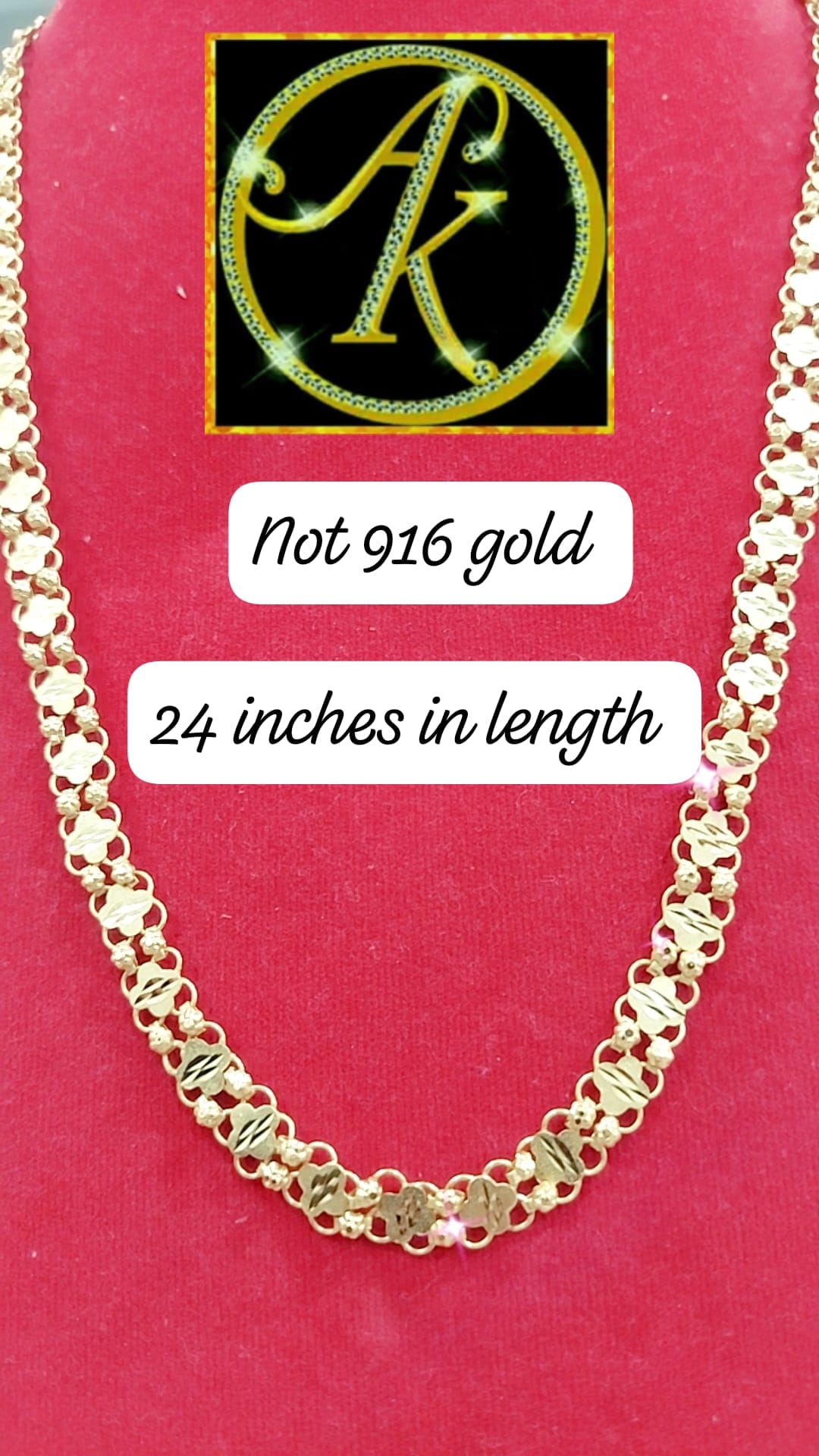 Criss cut chain not 916 gold