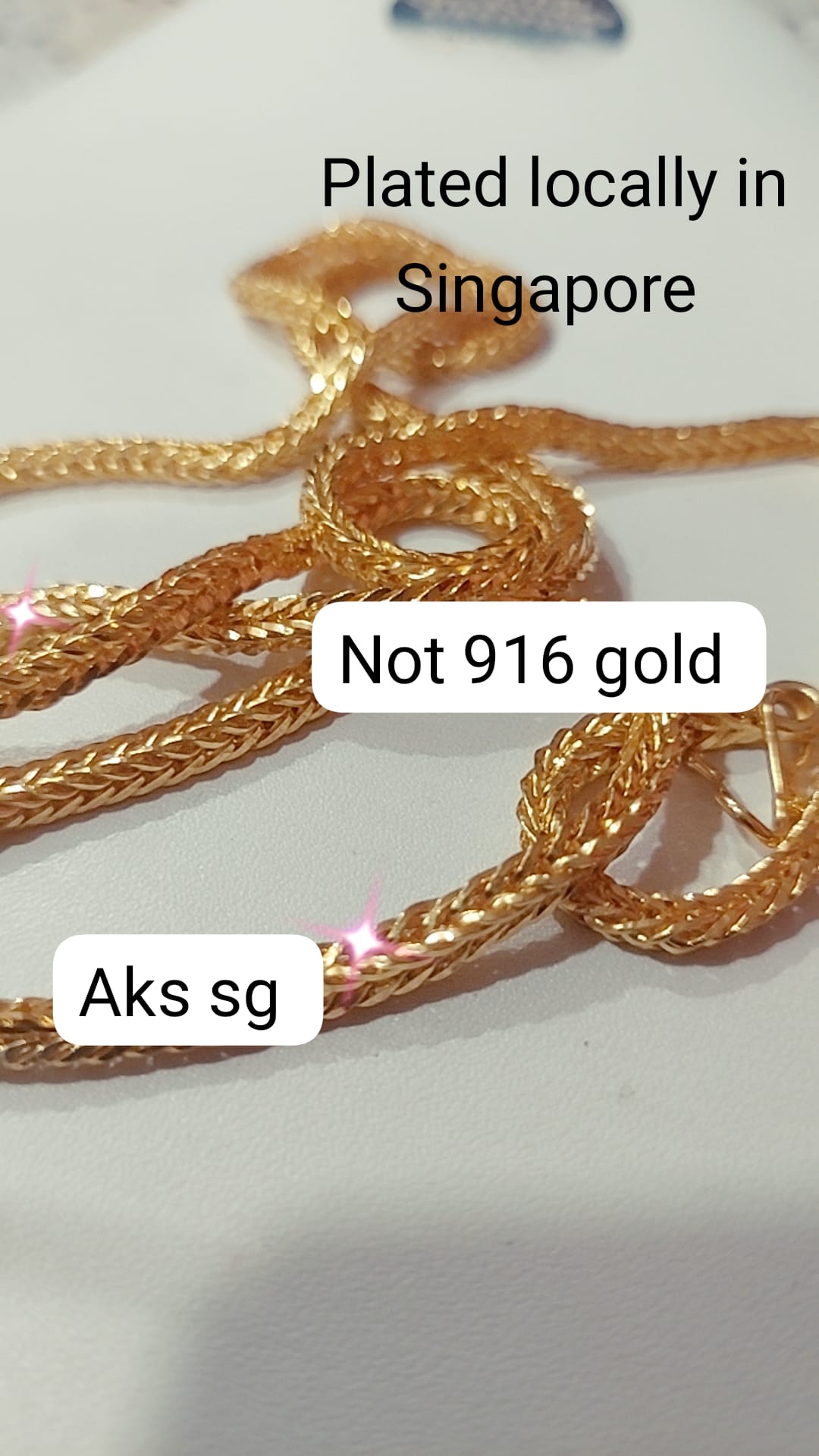 30 inches box spiral chain( not 916 gold)code 754