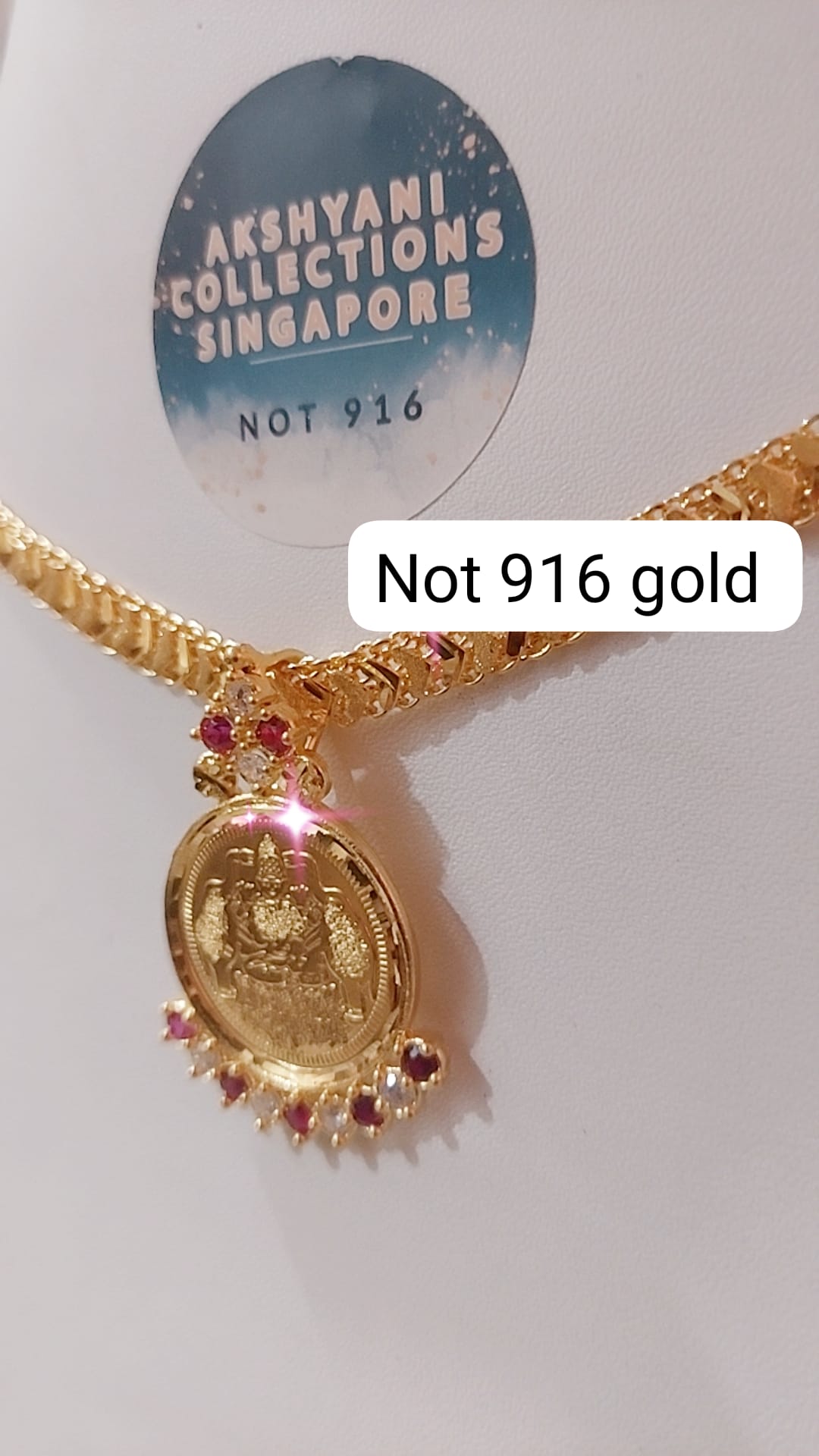 V cut hand made chain with mahalakshkmi locket code 464.