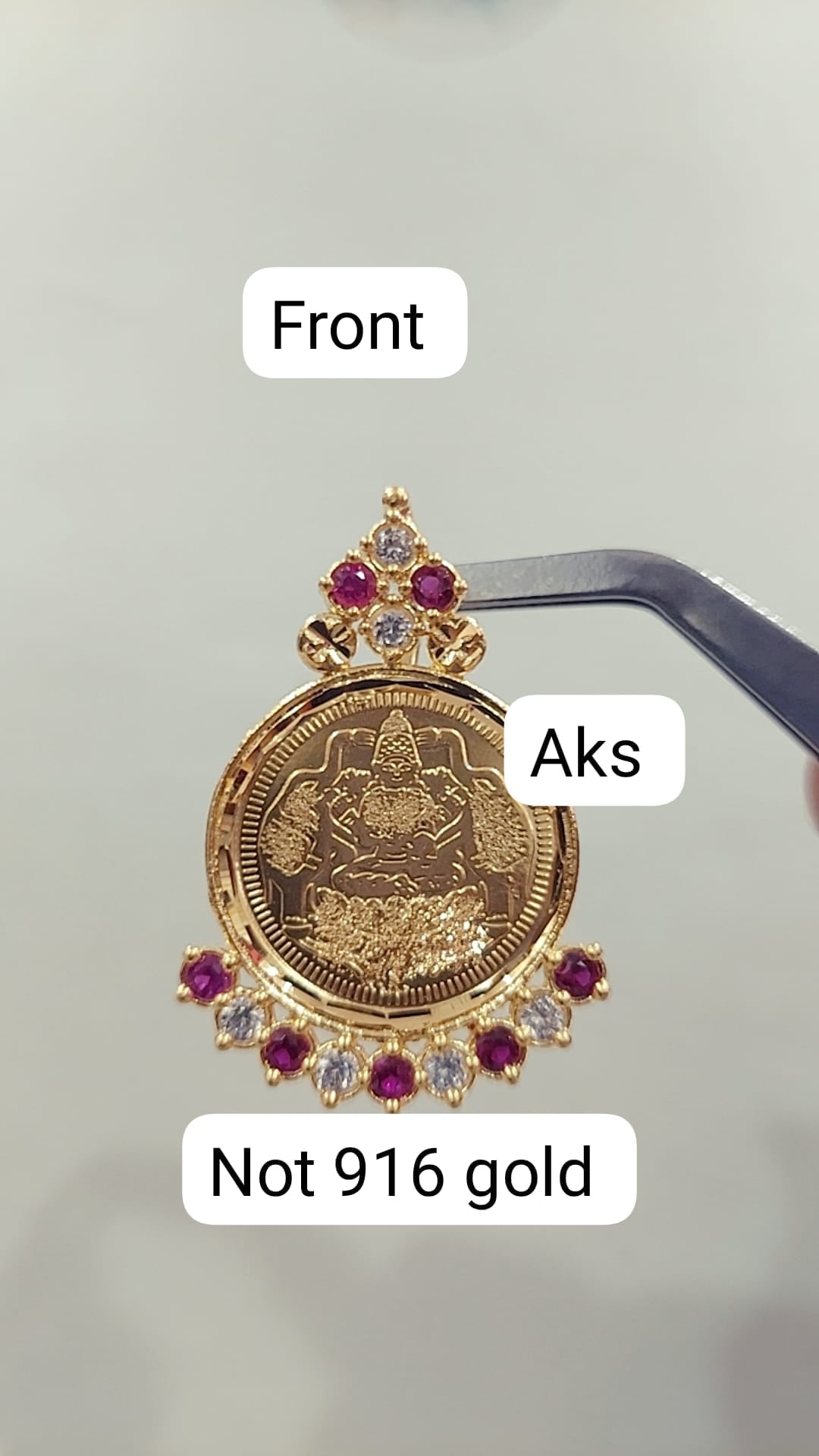 V cut hand made chain with mahalakshkmi locket code 464.