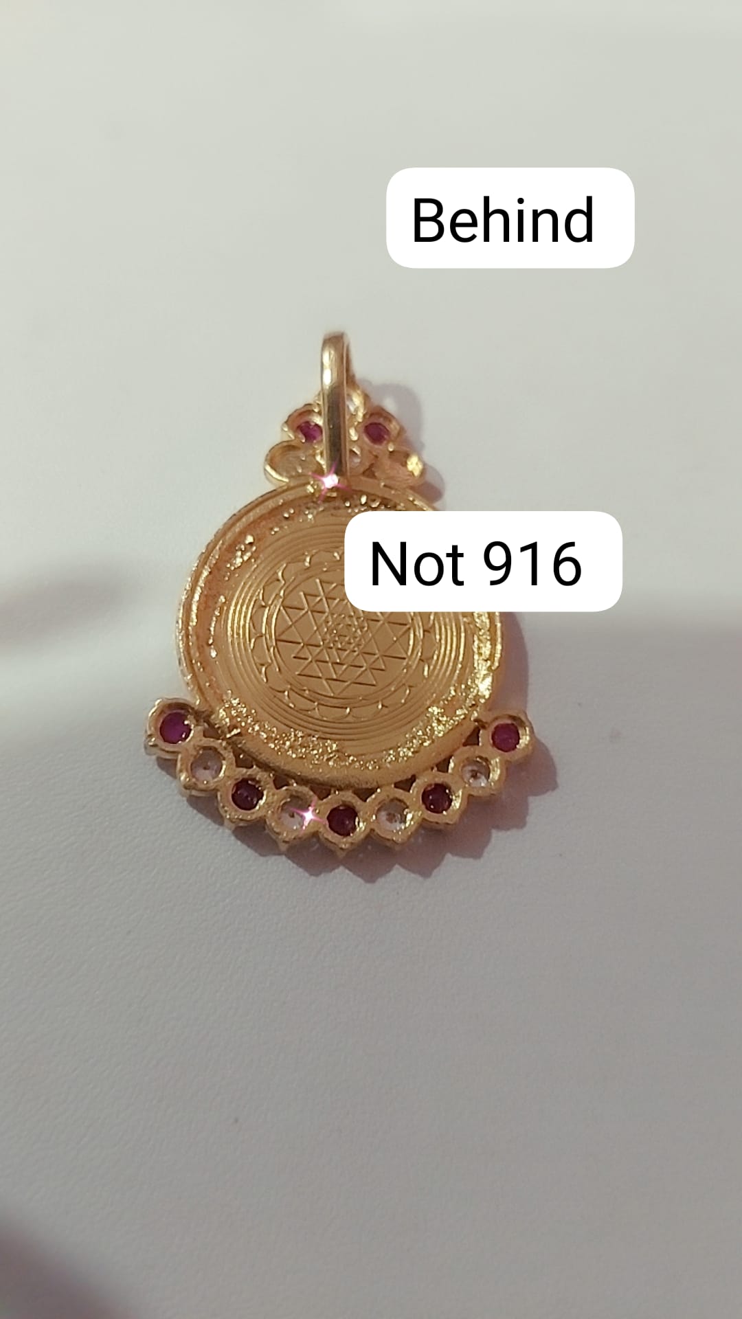 V cut hand made chain with mahalakshkmi locket code 464.