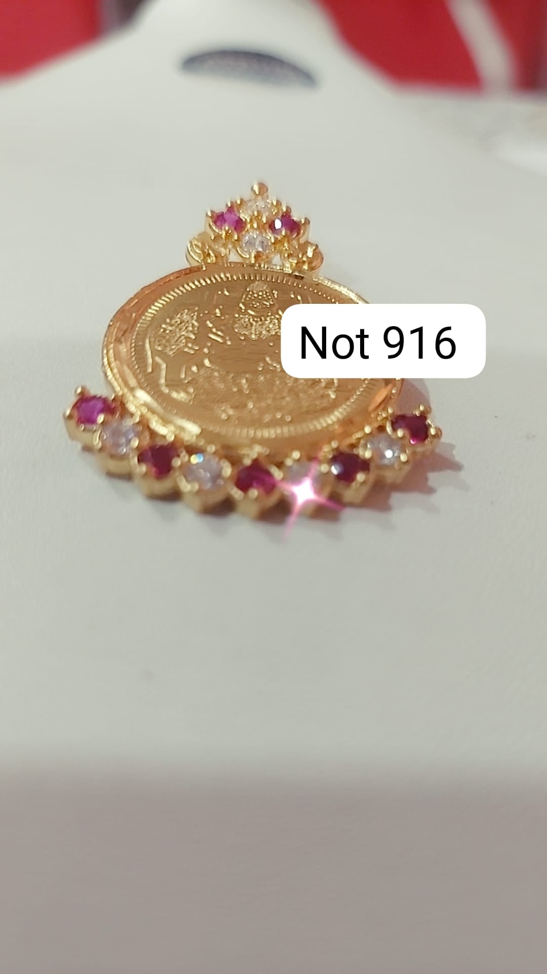 V cut hand made chain with mahalakshkmi locket code 464.