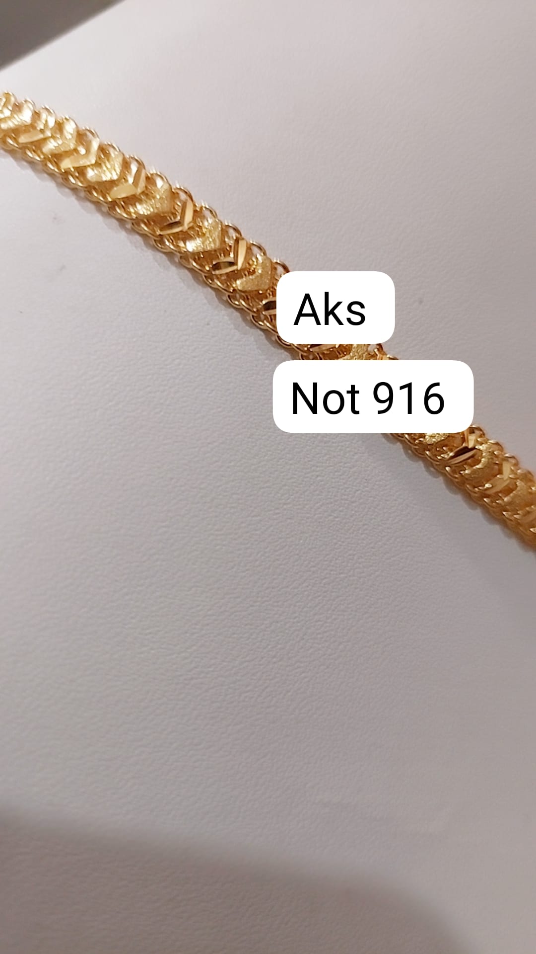 V cut hand made chain with mahalakshkmi locket code 464.