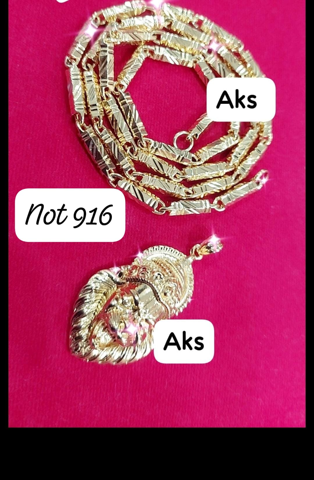 Code 776A chain with narisimma locket. Not 916 gold. Function wear type