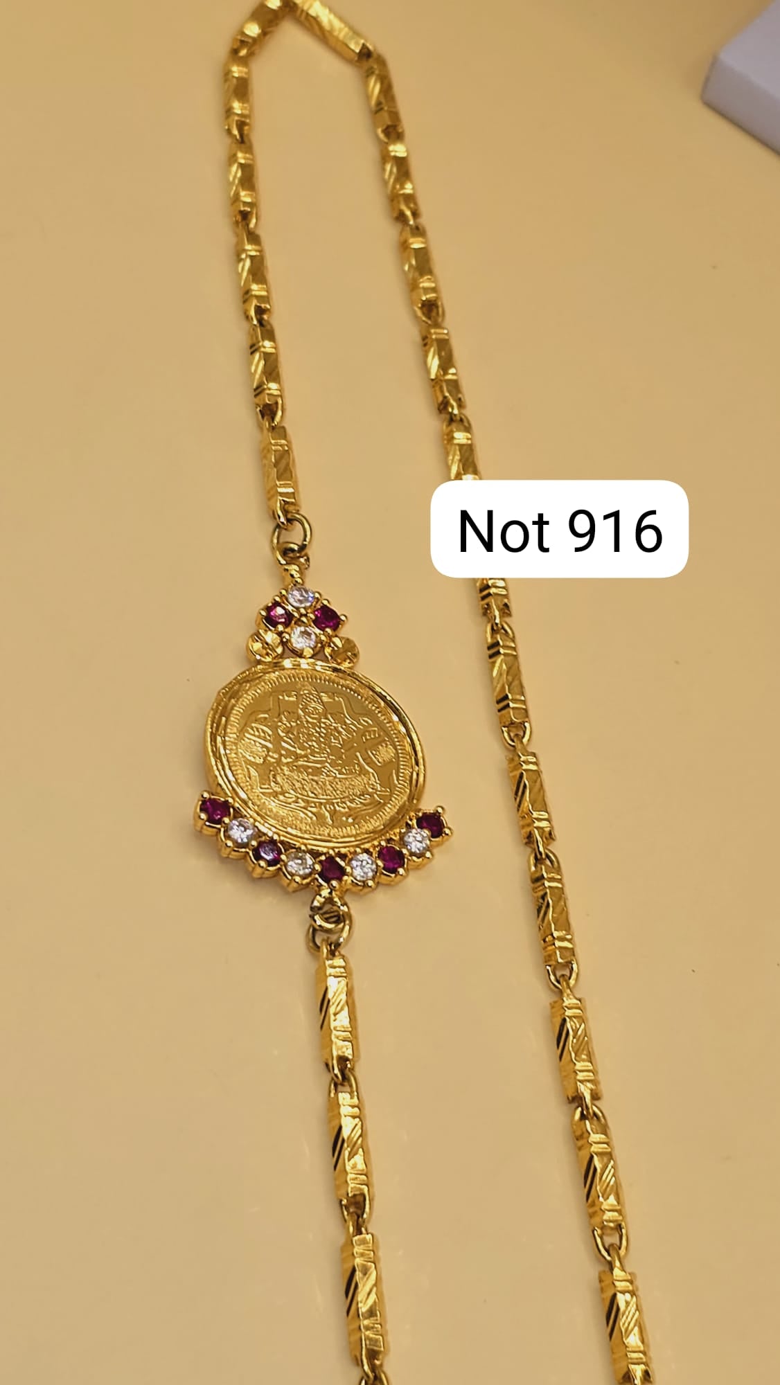 Function wear mahalakshimi mugappu chain not 916 gold