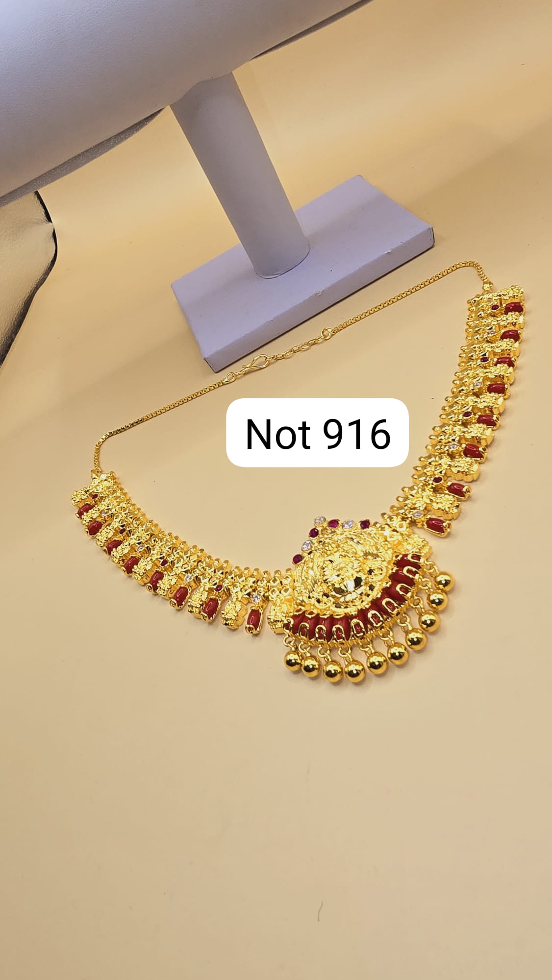 Pavalam Mahalakshimi necklace not 916 gold.