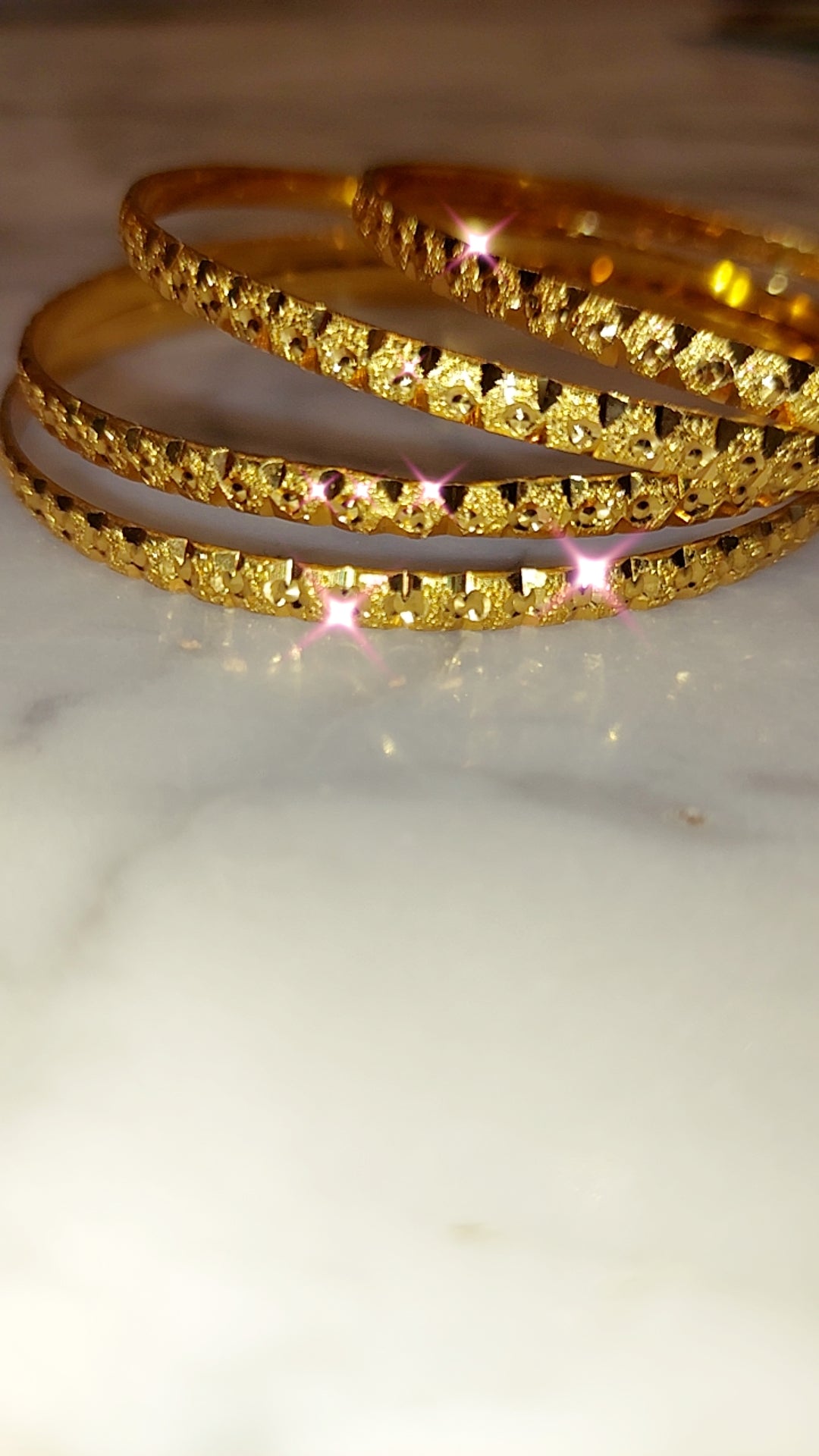 4 pieces Bangles not 916 gold. Code 238A. Daily wear.