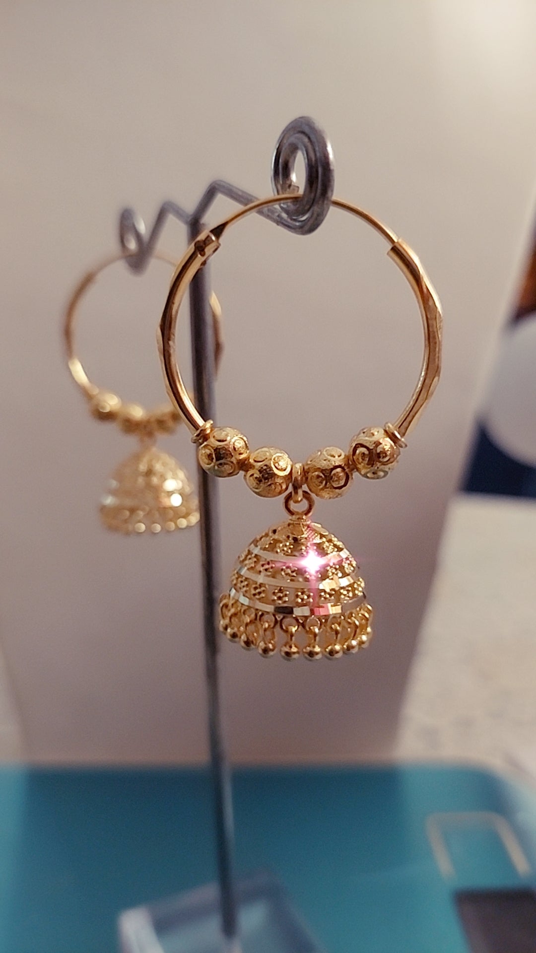 Loop earrings ( code 5432A) not 916 gold akshyani