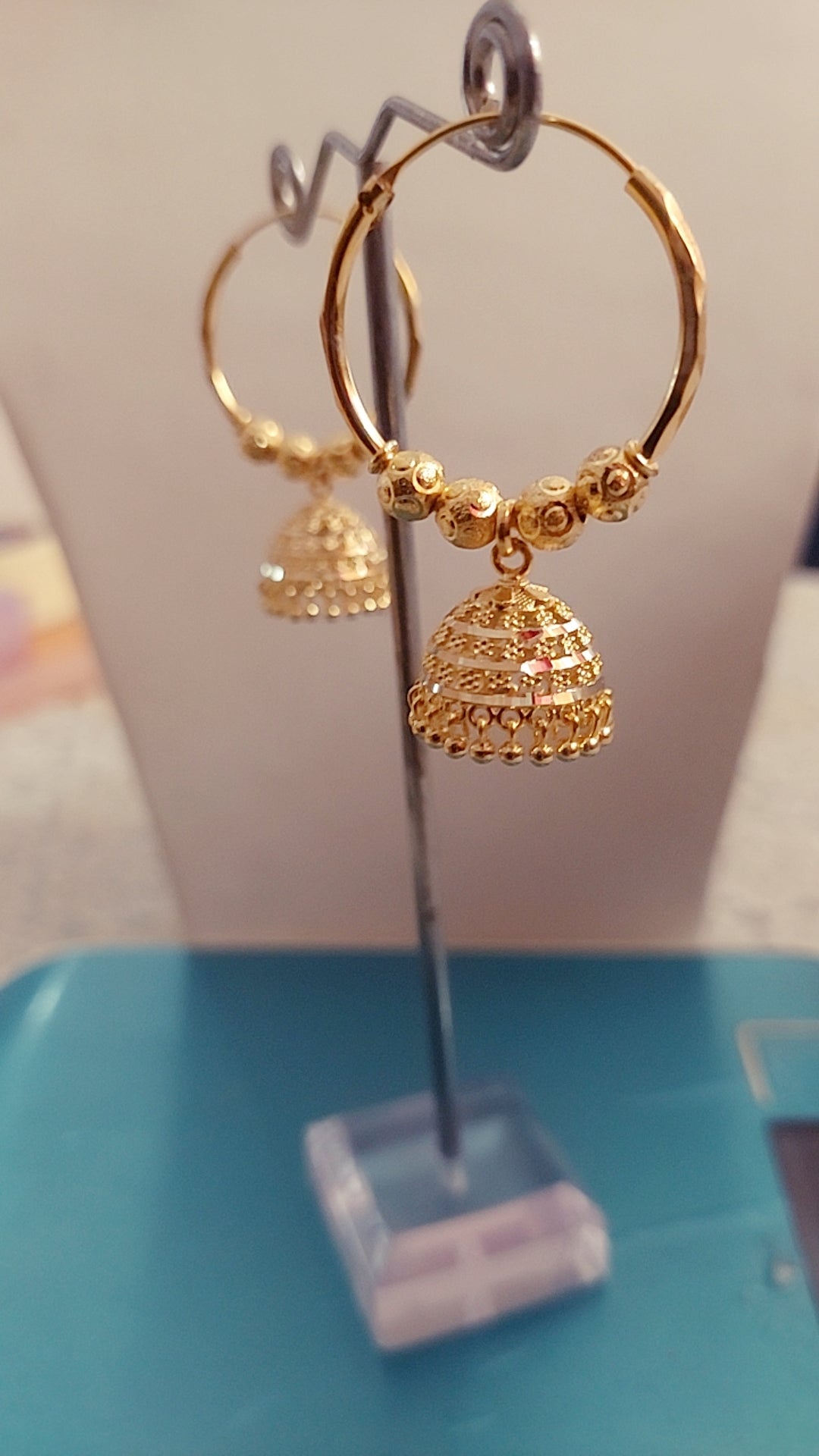 Loop earrings ( code 5432A) not 916 gold akshyani